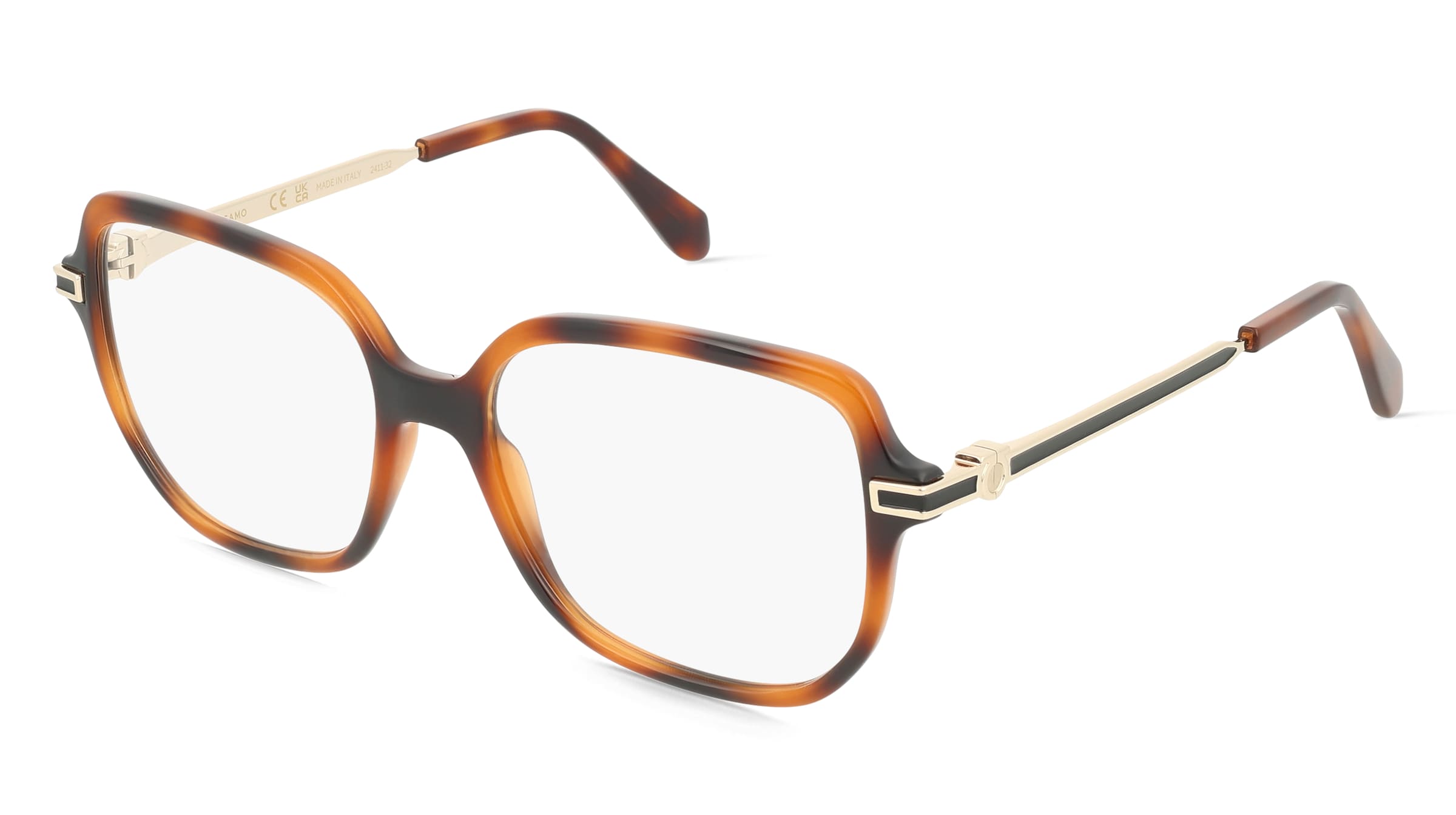 Ferragamo SF3012 Damen-Brille inkl. Gläser Vollrand Eckig Acetat-Gestell 53/16/140, Havanna