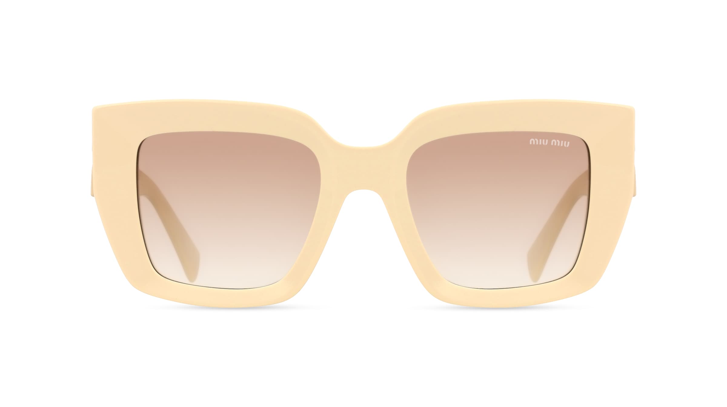 Miu Miu 0MU B05S Damen-Sonnenbrille Vollrand Quadratisch Acetat-Gestell, weiß