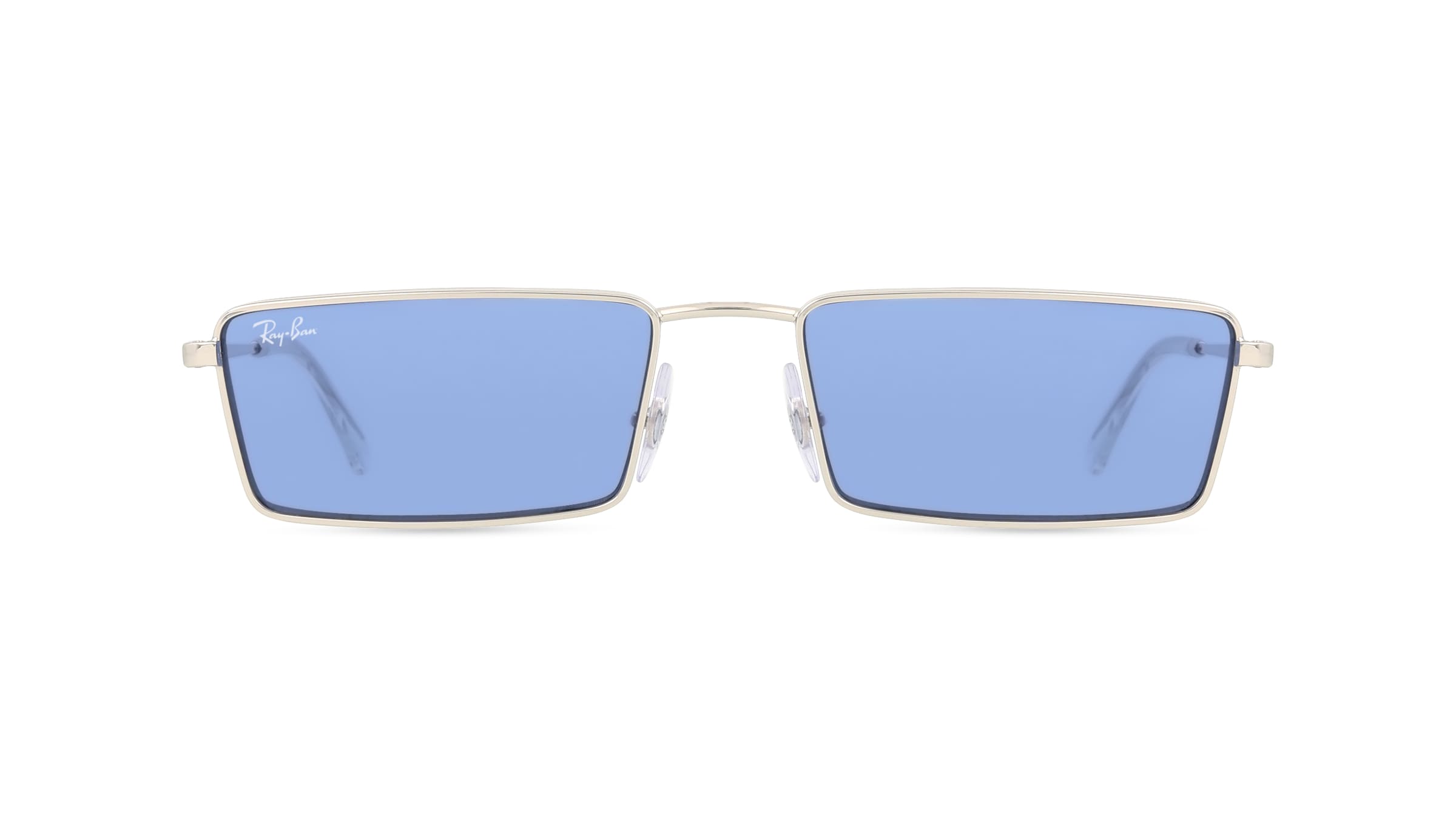 Ray-Ban RB3741 Damen-Sonnenbrille Vollrand Schmal Metall-Gestell, silber