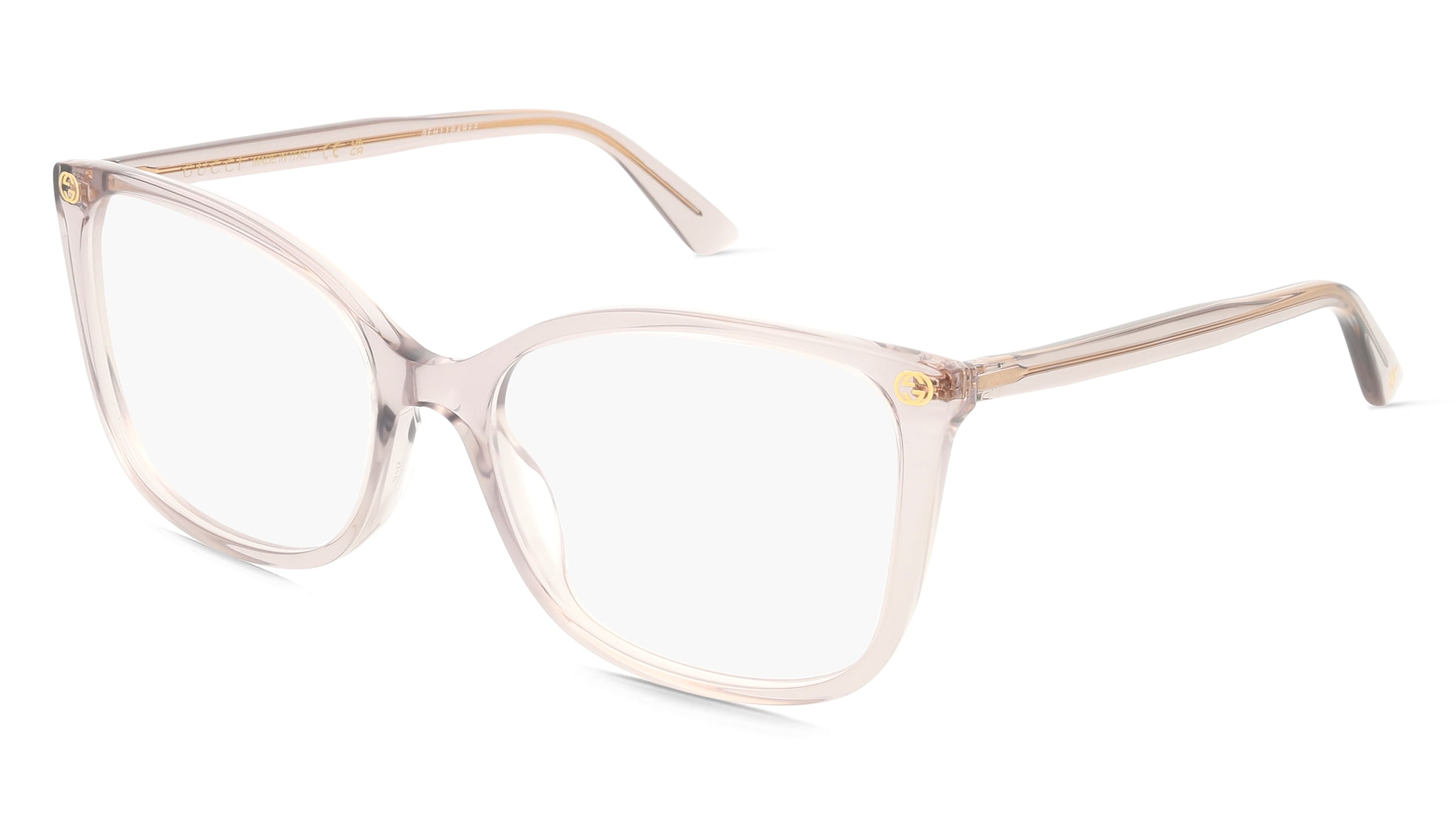 Gucci GG0026O ULTRALIGHT Unisex-Brille inkl. Gläser Vollrand Cat Eye Acetat-Gestell 53/17/140, Grau