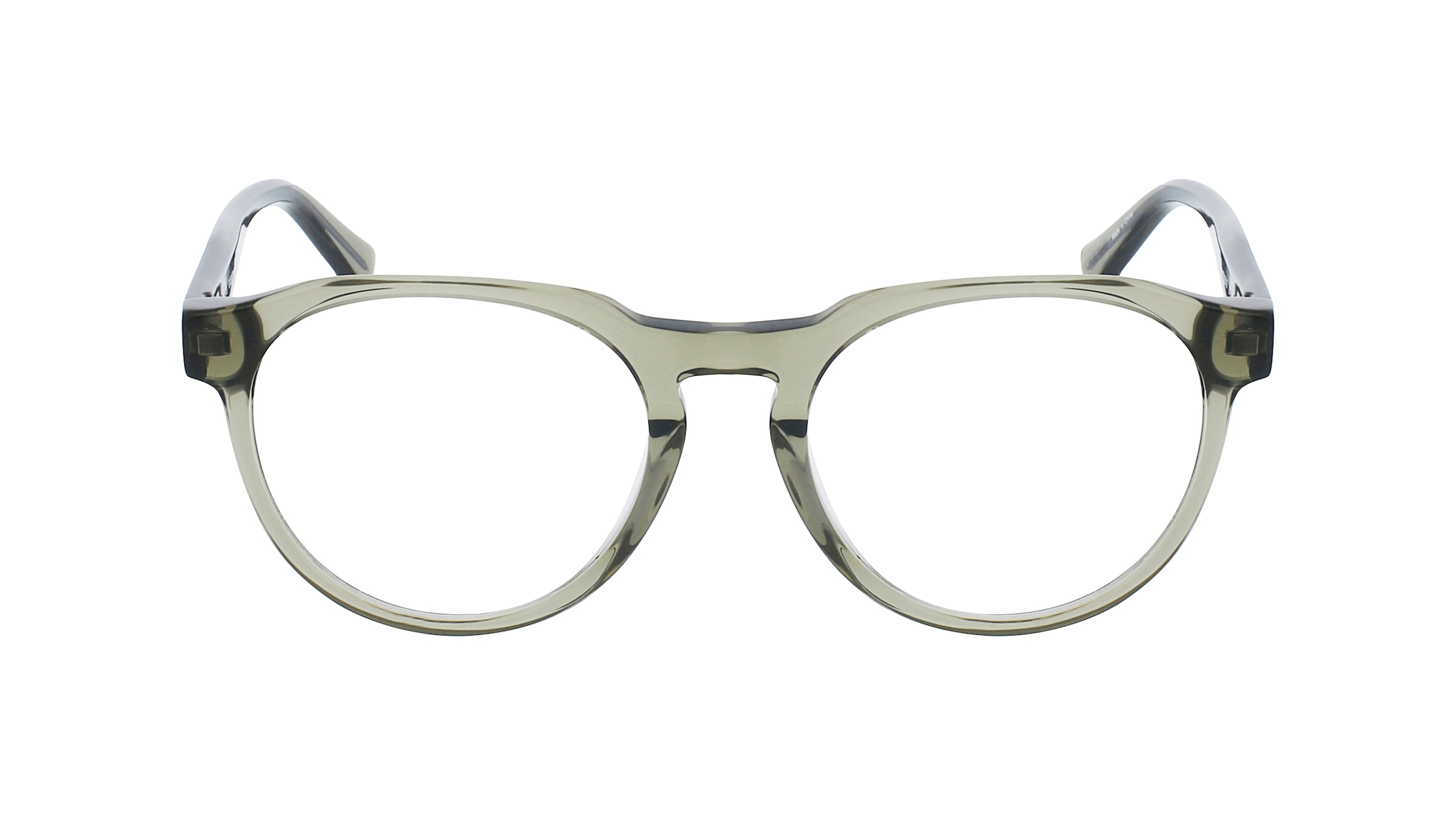 Guess GU50060 Unisex-Brille inkl. Gläser Vollrand Rund Kunststoff-Gestell 51mm/20mm/150mm, grün