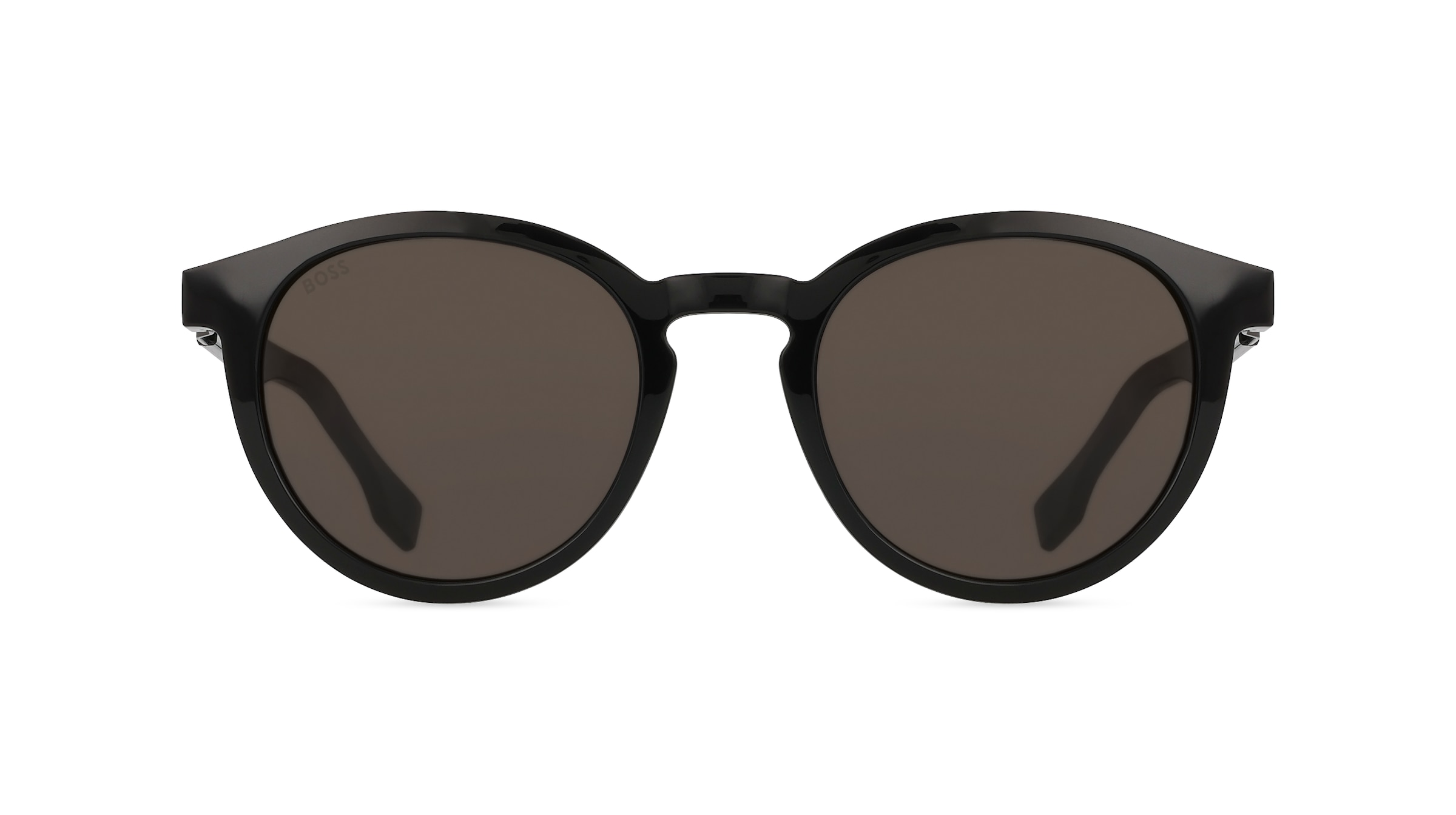 Boss 1575/S Herren-Sonnenbrille Vollrand Rund Kunststoff-Gestell, schwarz