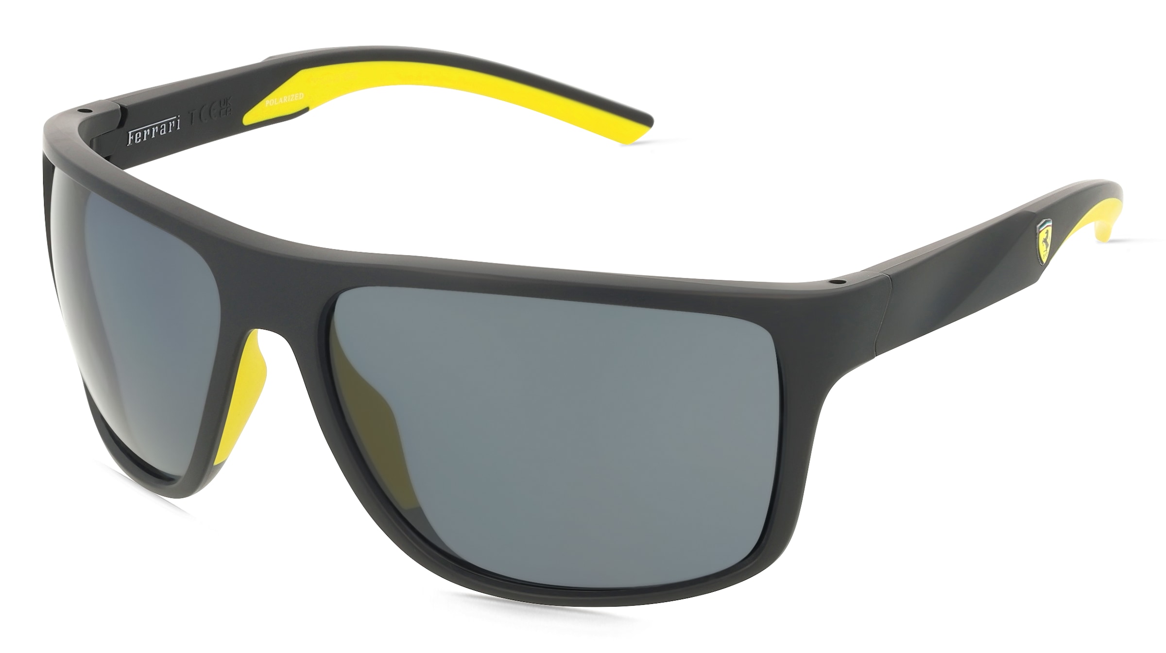 Scuderia Ferrari FZ6015U Herren-Sonnenbrille Vollrand Quadratisch Kunststoff-Gestell, Schwarz