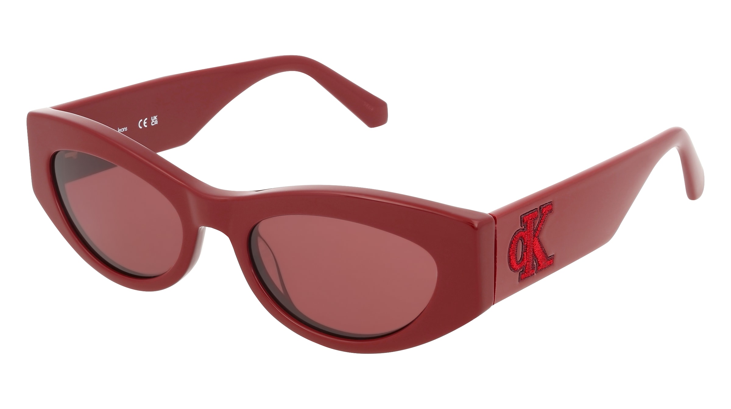 Calvin Klein CKJ24626S Damen-Sonnenbrille Vollrand Butterfly Acetat-Gestell, Rot