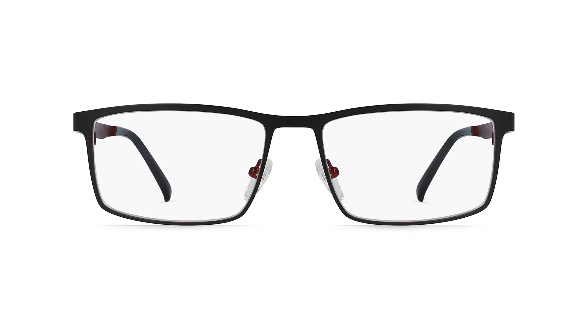 Fielmann MC 535 CL Herren-Brille inkl. Gläser Vollrand Eckig Edelstahl-Gestell 56mm/17mm/140mm, schwarz