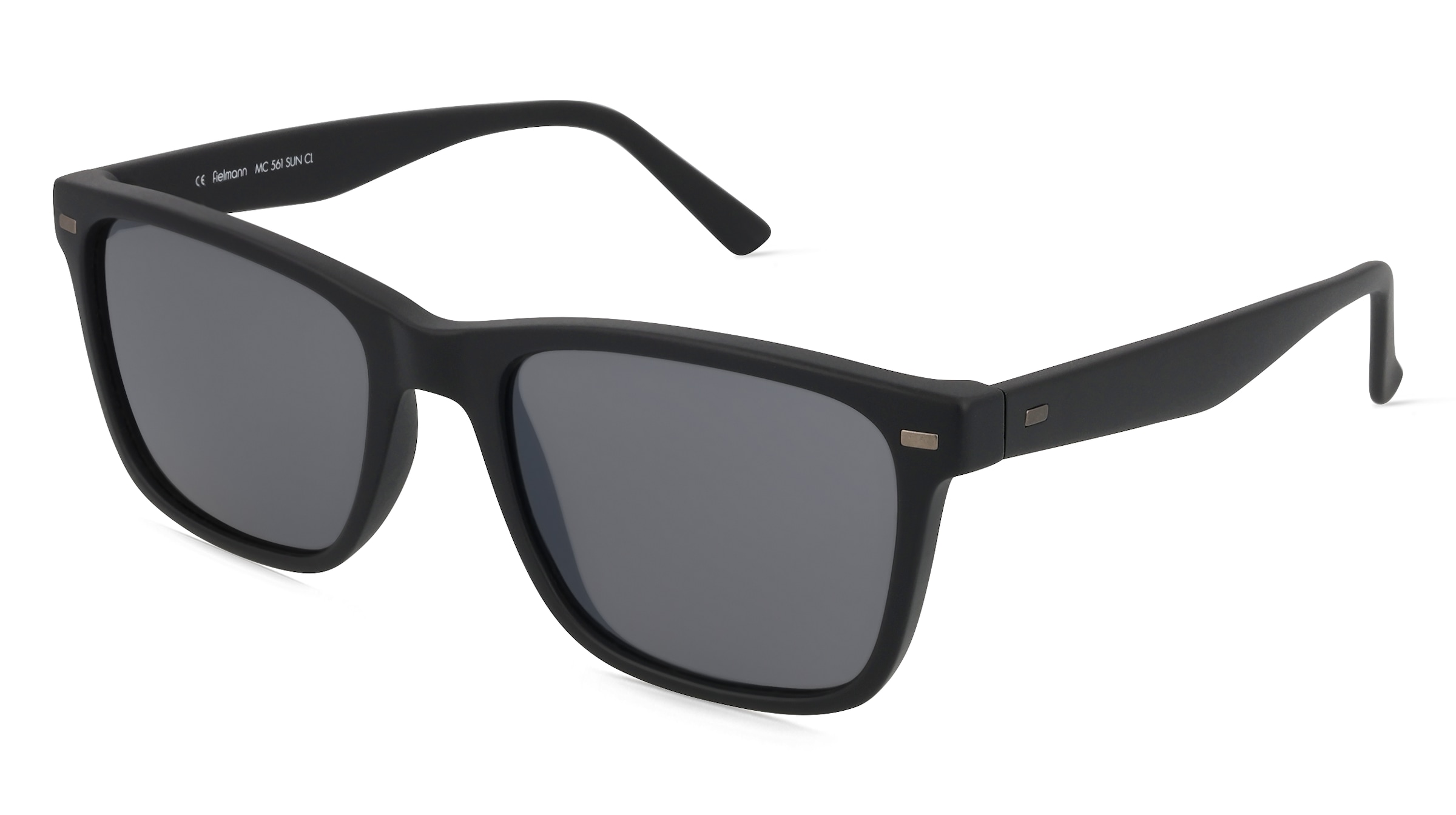 Fielmann MC 561 SUN CL VINCENT Herren-Sonnenbrille Vollrand Quadratisch Propionat-Gestell, Schwarz