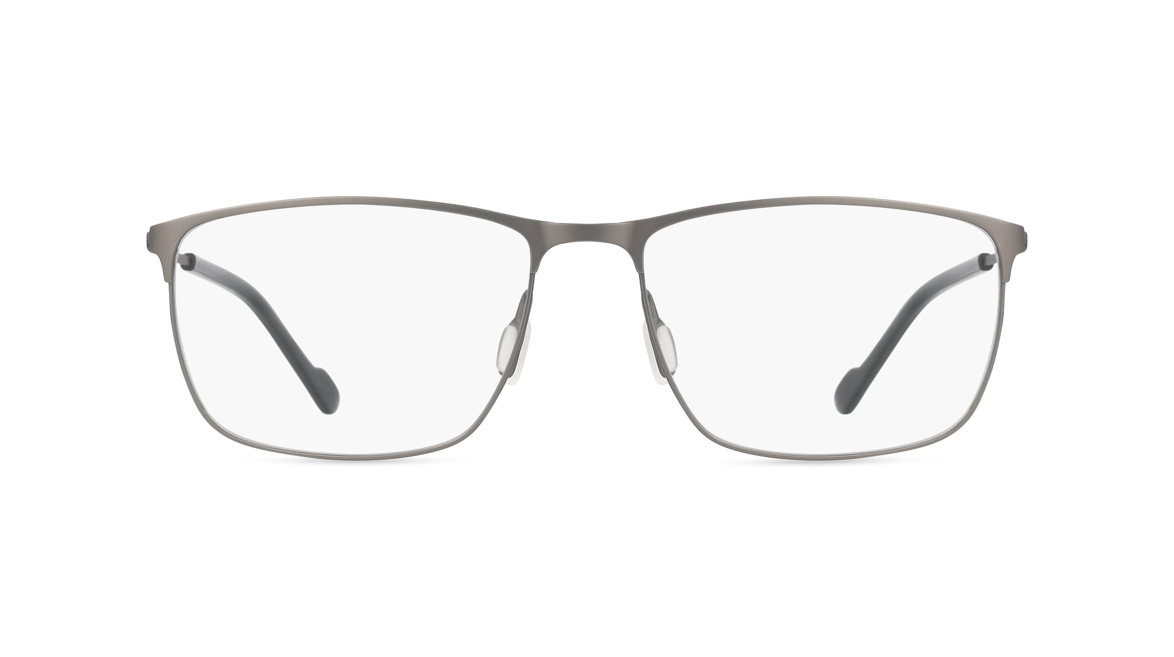 Fielmann GS 004 CL Herren-Brille inkl. Gläser Vollrand Eckig Beta Titan-Gestell 60mm/18mm/145mm, grau