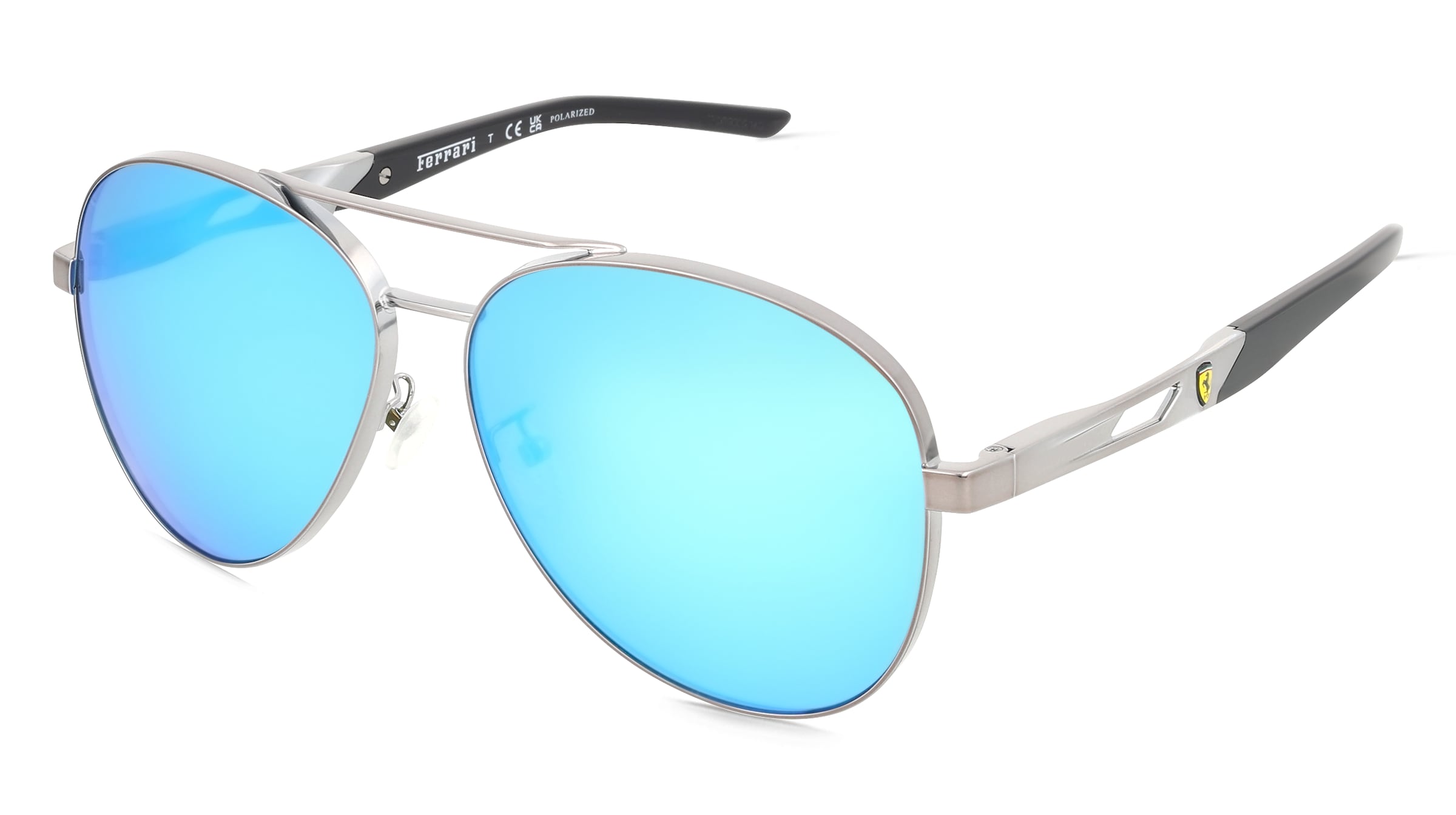 Scuderia Ferrari FZ5002D Unisex-Sonnenbrille Vollrand Pilot Metall-Gestell, Grau