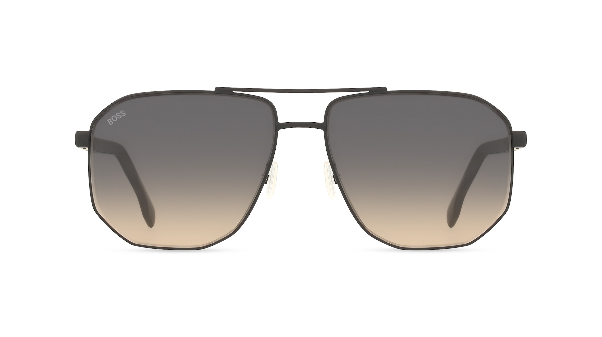 BOSS 1832/S Herren-Sonnenbrille Vollrand Quadratisch Edelstahl-Gestell, schwarz