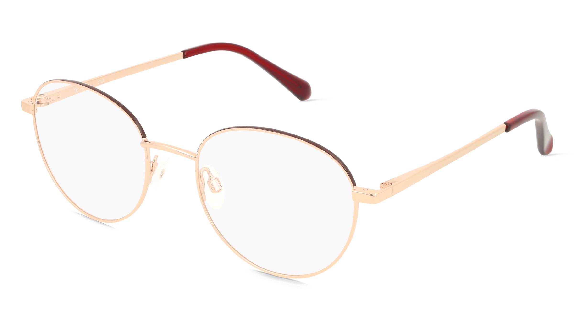 Fielmann OU 060 FLEX CL KIRA Damen-Brille inkl. Gläser Vollrand Oval Edelstahl-Gestell 50/18/135, Gold