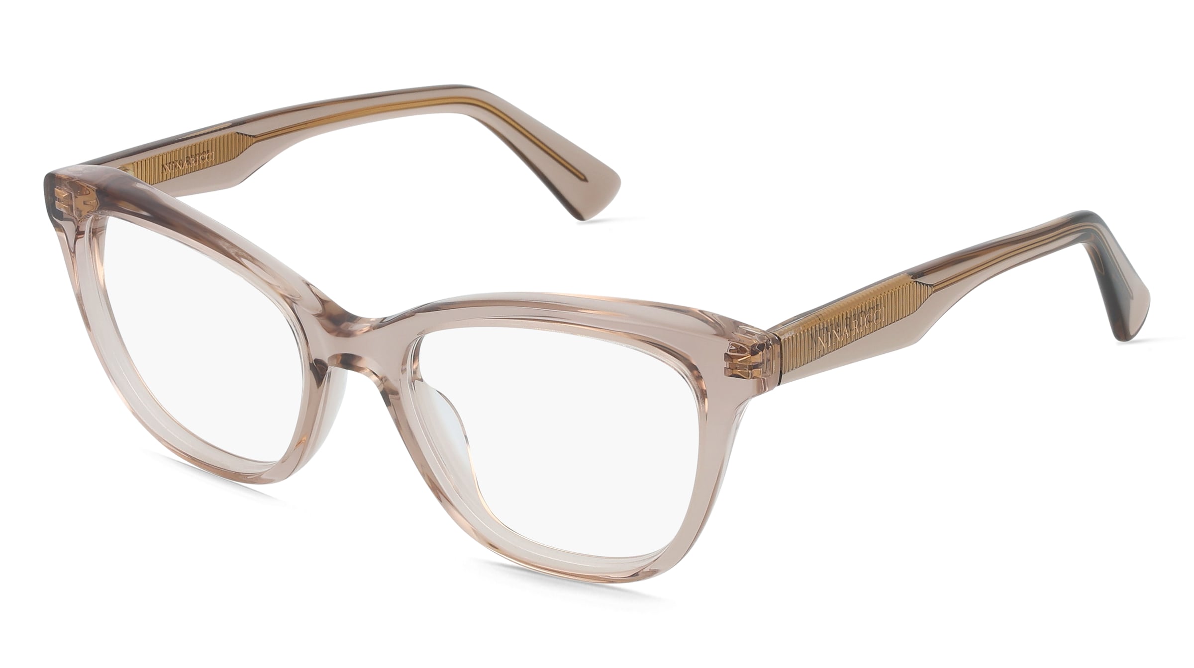 Nina Ricci VNR409 Damen-Brille inkl. Gläser Vollrand Cat Eye Kunststoff-Gestell 50/18/140, Braun