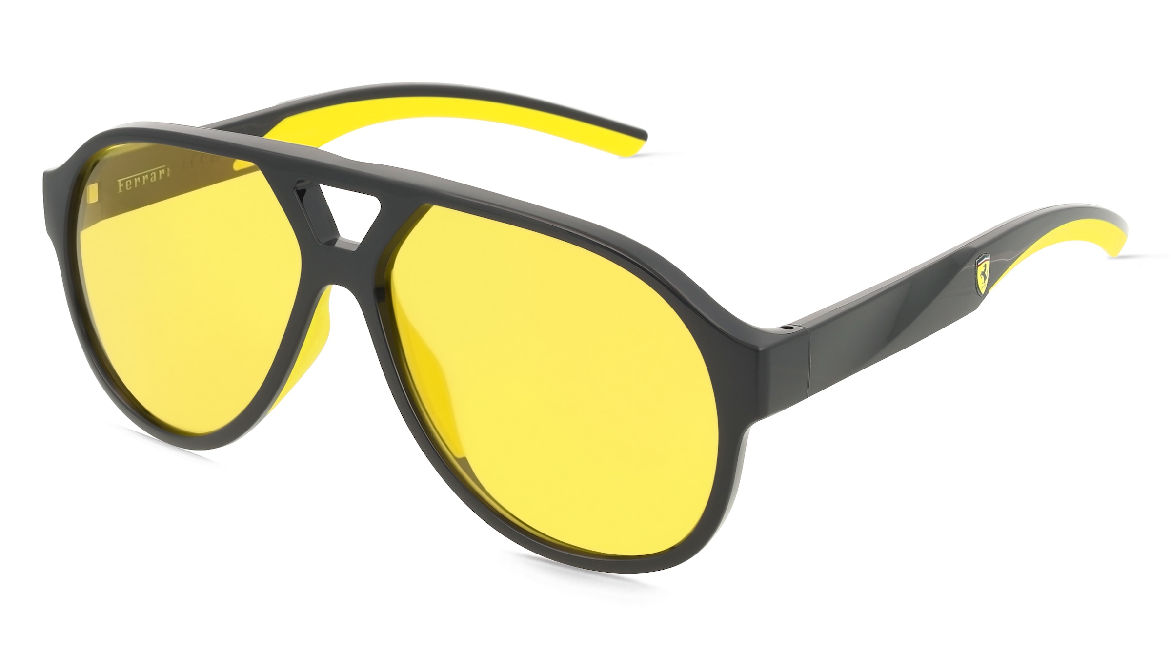 Scuderia Ferrari FZ6014U Unisex-Sonnenbrille Vollrand Pilot Kunststoff-Gestell, Schwarz