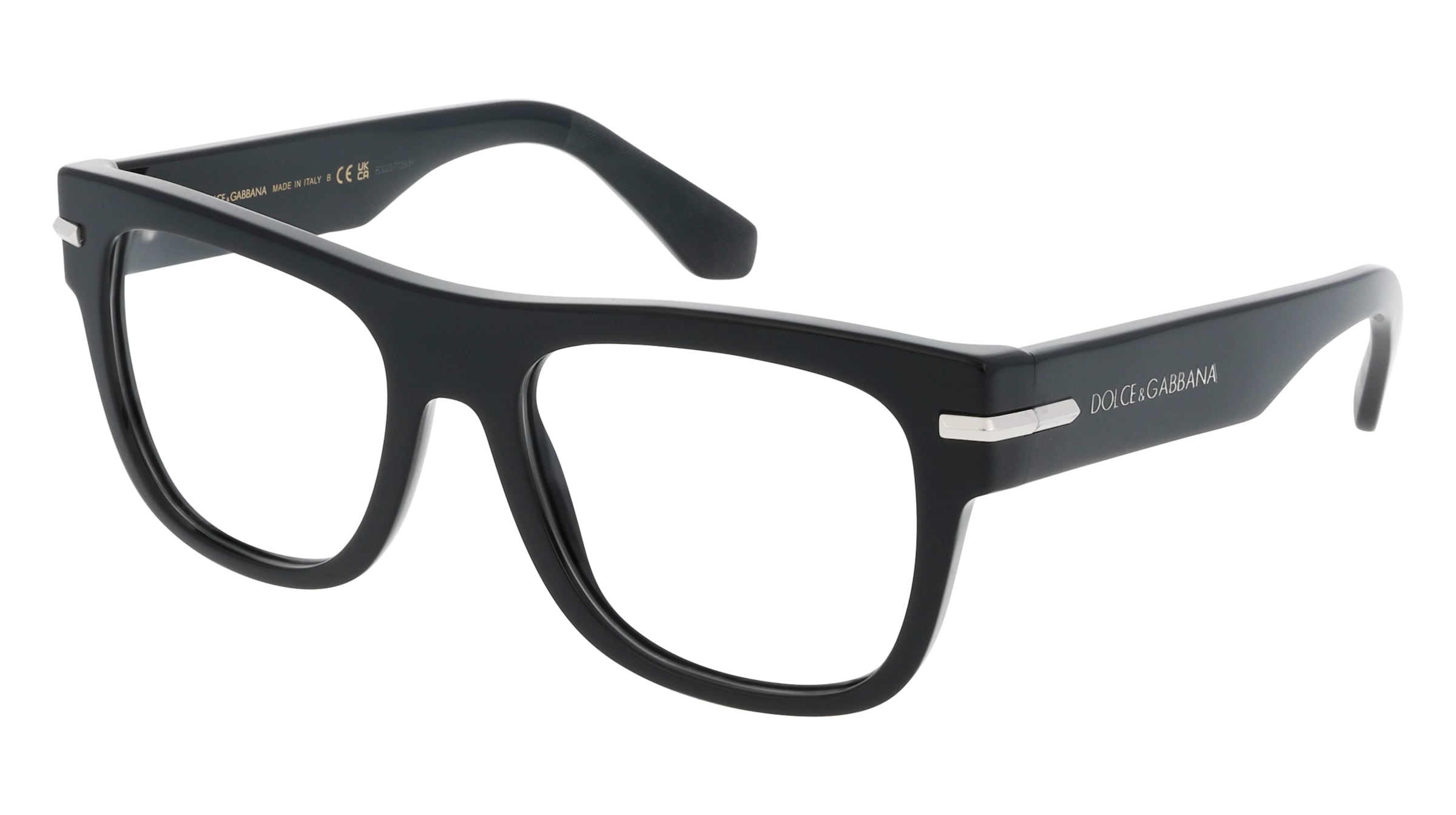 Dolce&amp;Gabbana DG3407 Herren-Brille inkl. Gläser Vollrand Quadratisch Acetat-Gestell 54/19/145, Schwarz