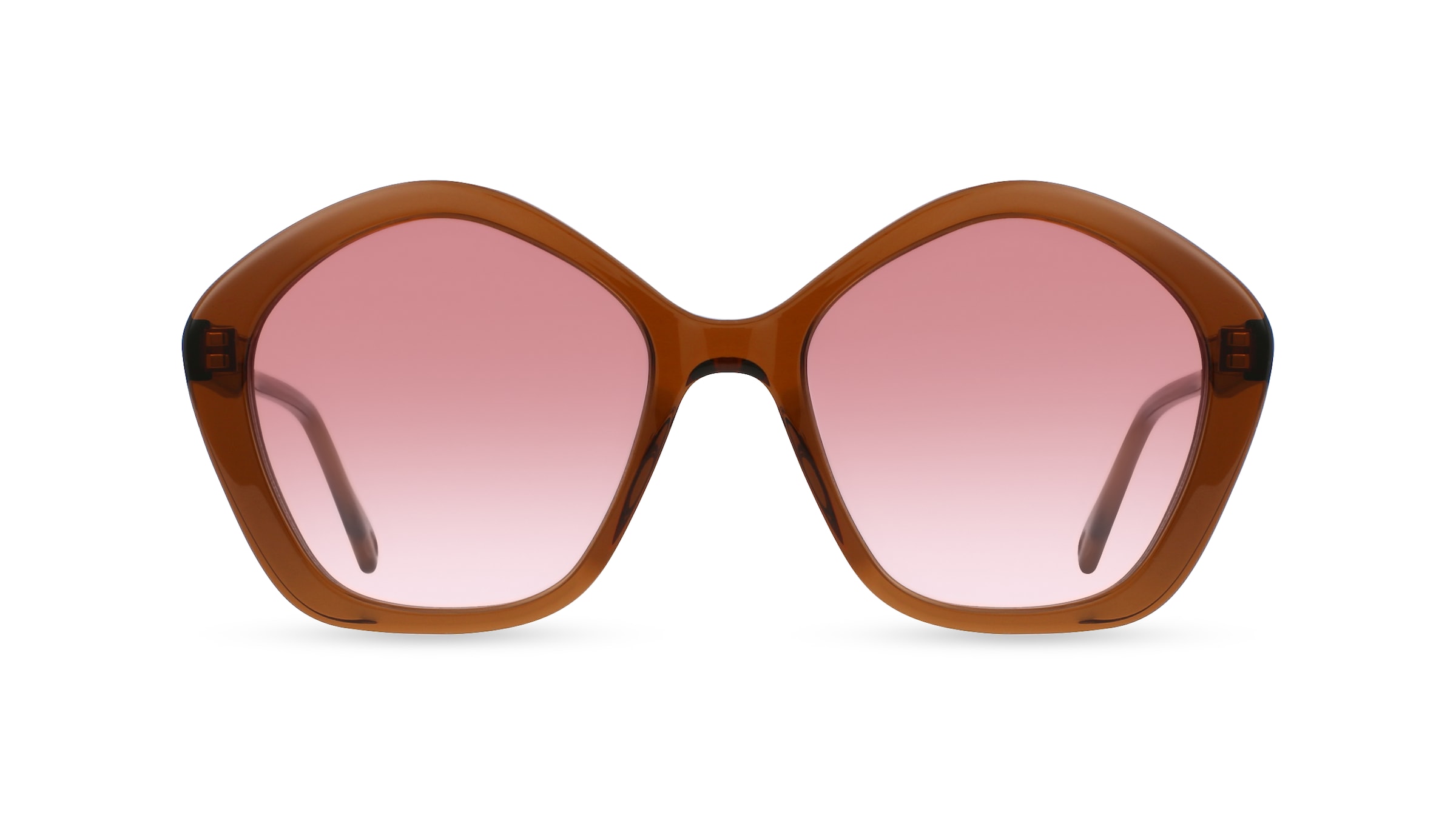 Chloé CH0082S Damen-Sonnenbrille Vollrand Achteckig Bio-Acetat-Gestell, braun