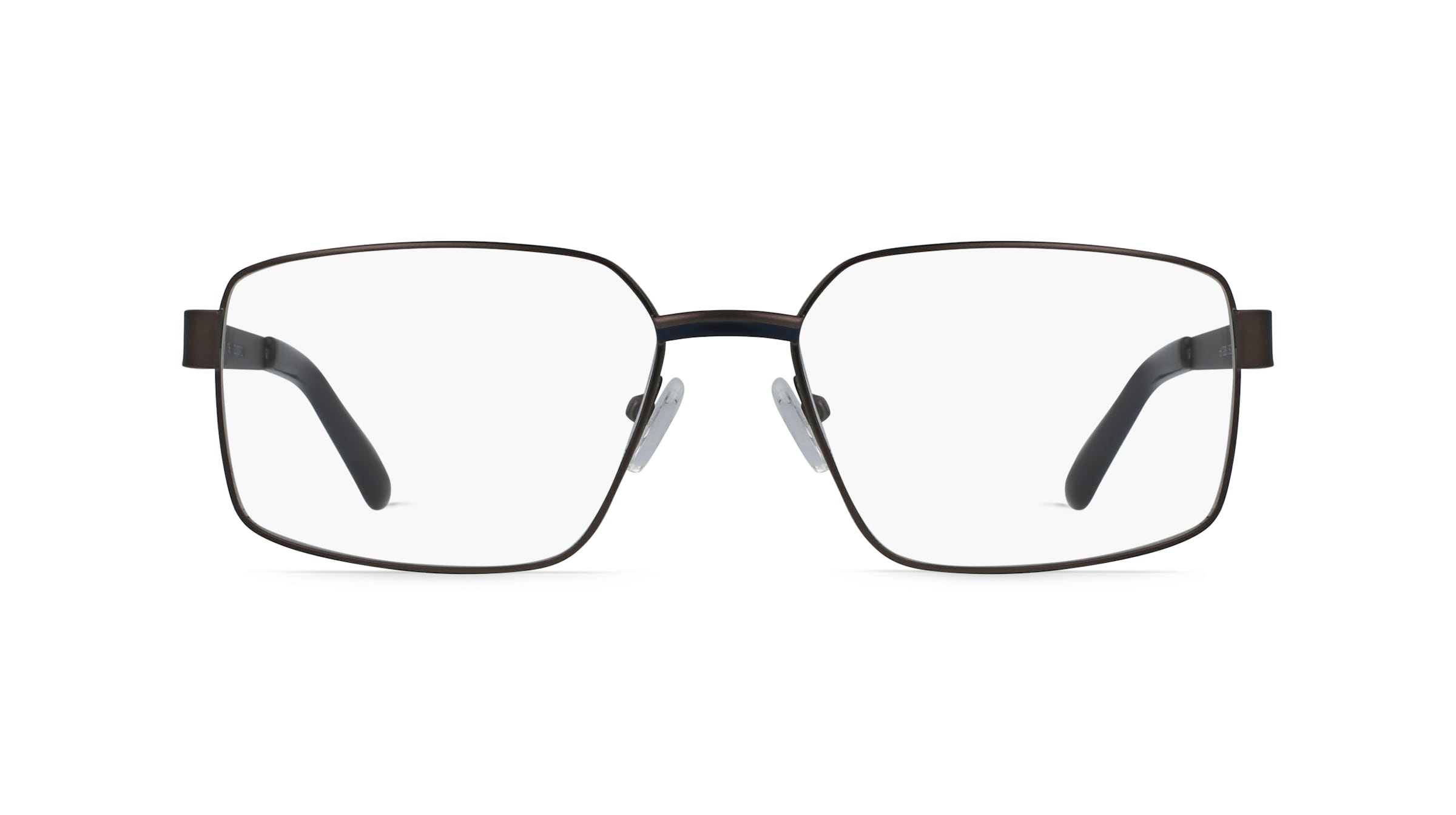 Fielmann OU 009 CL Herren-Brille inkl. Gläser Vollrand Eckig Edelstahl-Gestell 58mm/17mm/140mm, grau