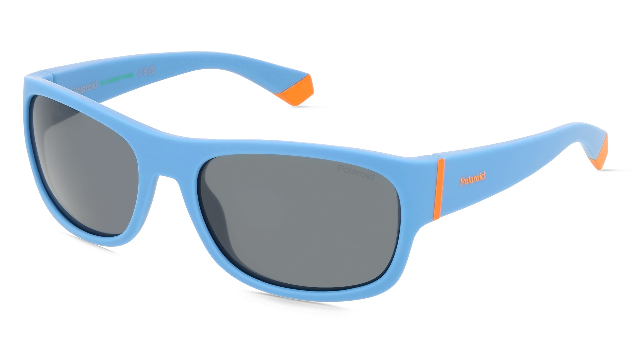 Polaroid PLD 8064/S Kinder-Sonnenbrille Vollrand Eckig Kunststoff-Gestell, Blau