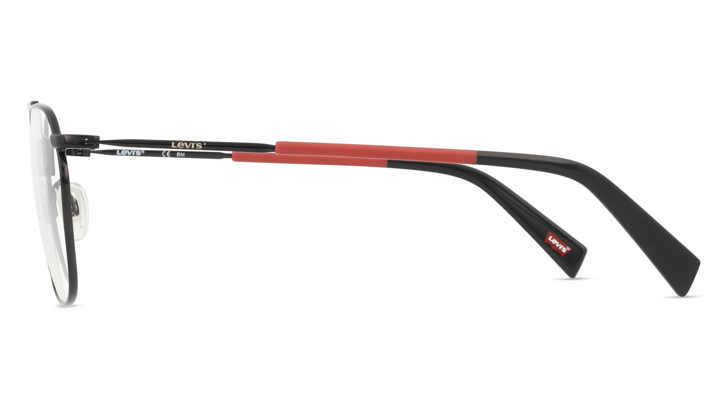 Thumbnail - Levi's LV1038 Unisex-Brille inkl. Gläser Vollrand Pilot Metall-Gestell 54mm/19mm/145mm, schwarz