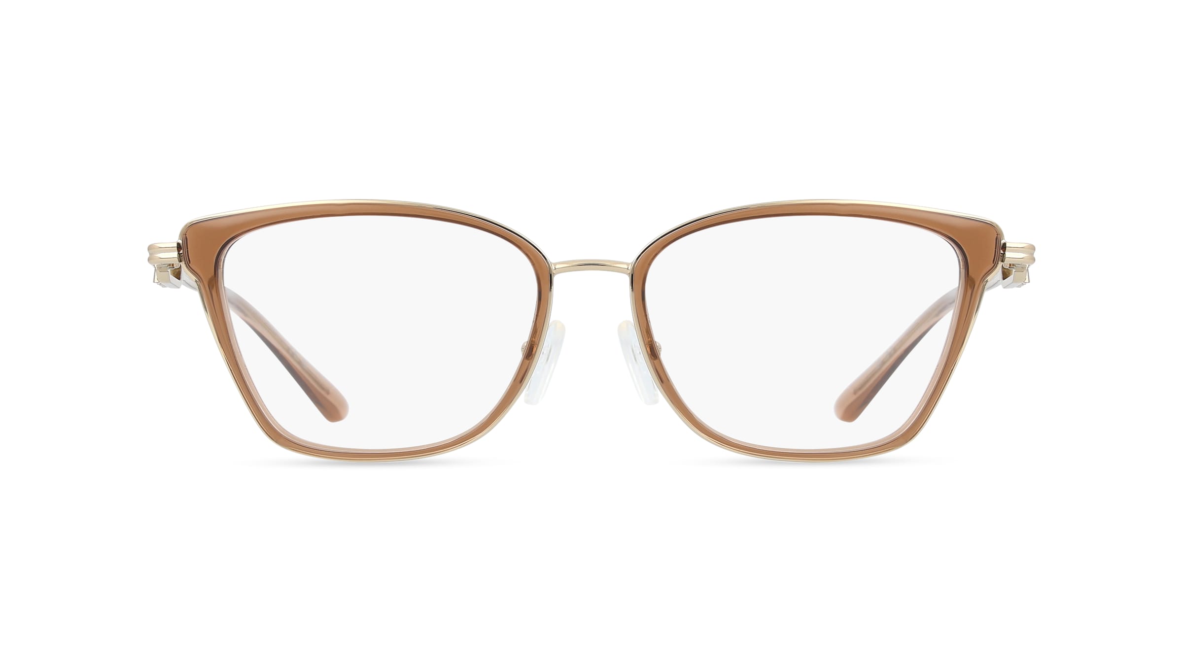 Michael Kors MK3102 MYRTLE BEACH Damen-Brille inkl. Gläser Vollrand Eckig Metall-Gestell 54/17/140, braun