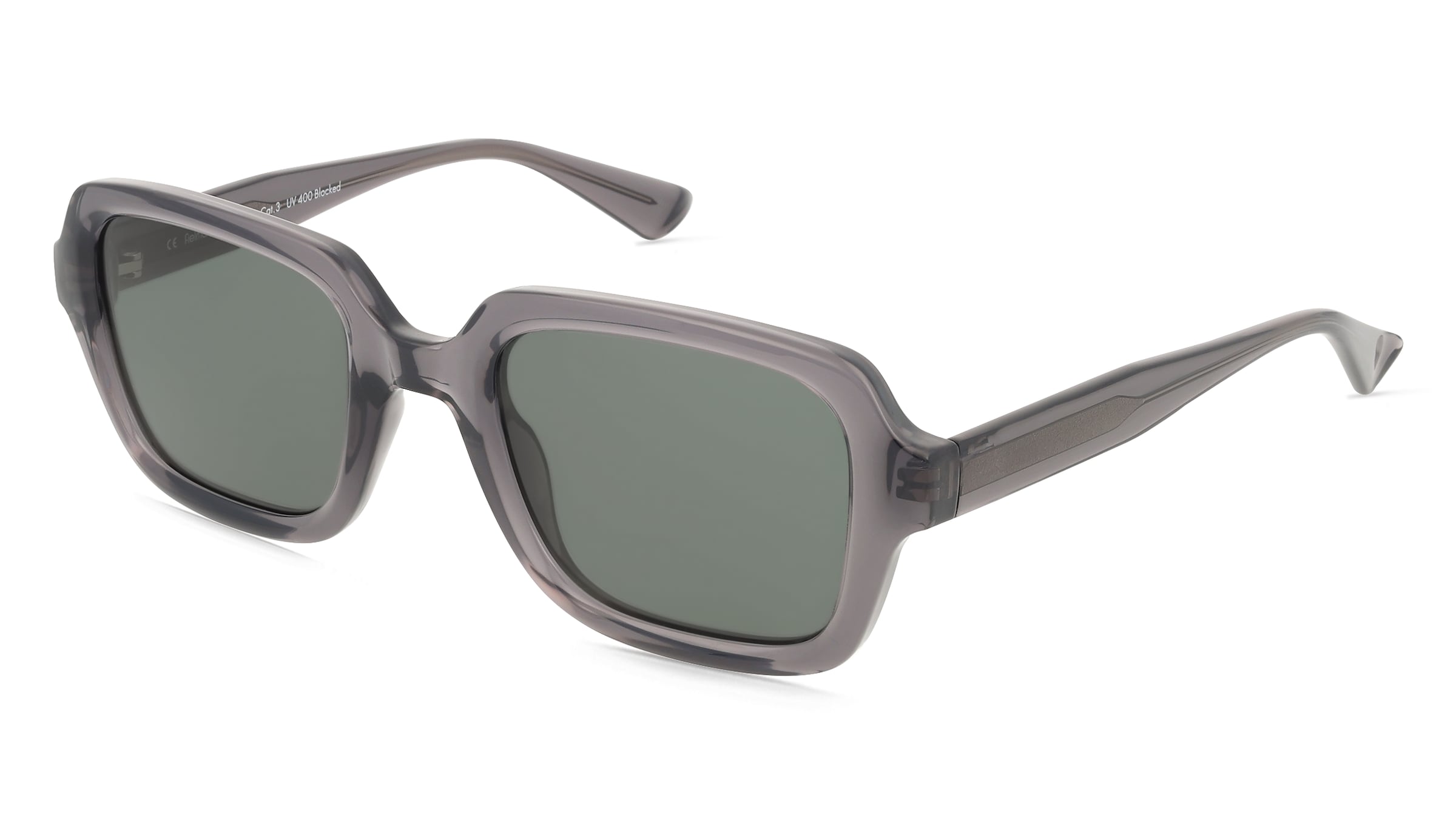 Fielmann MI 060 SUN FA PATRICK Unisex-Sonnenbrille Vollrand Quadratisch Acetat Spritzguss-Gestell, Grau