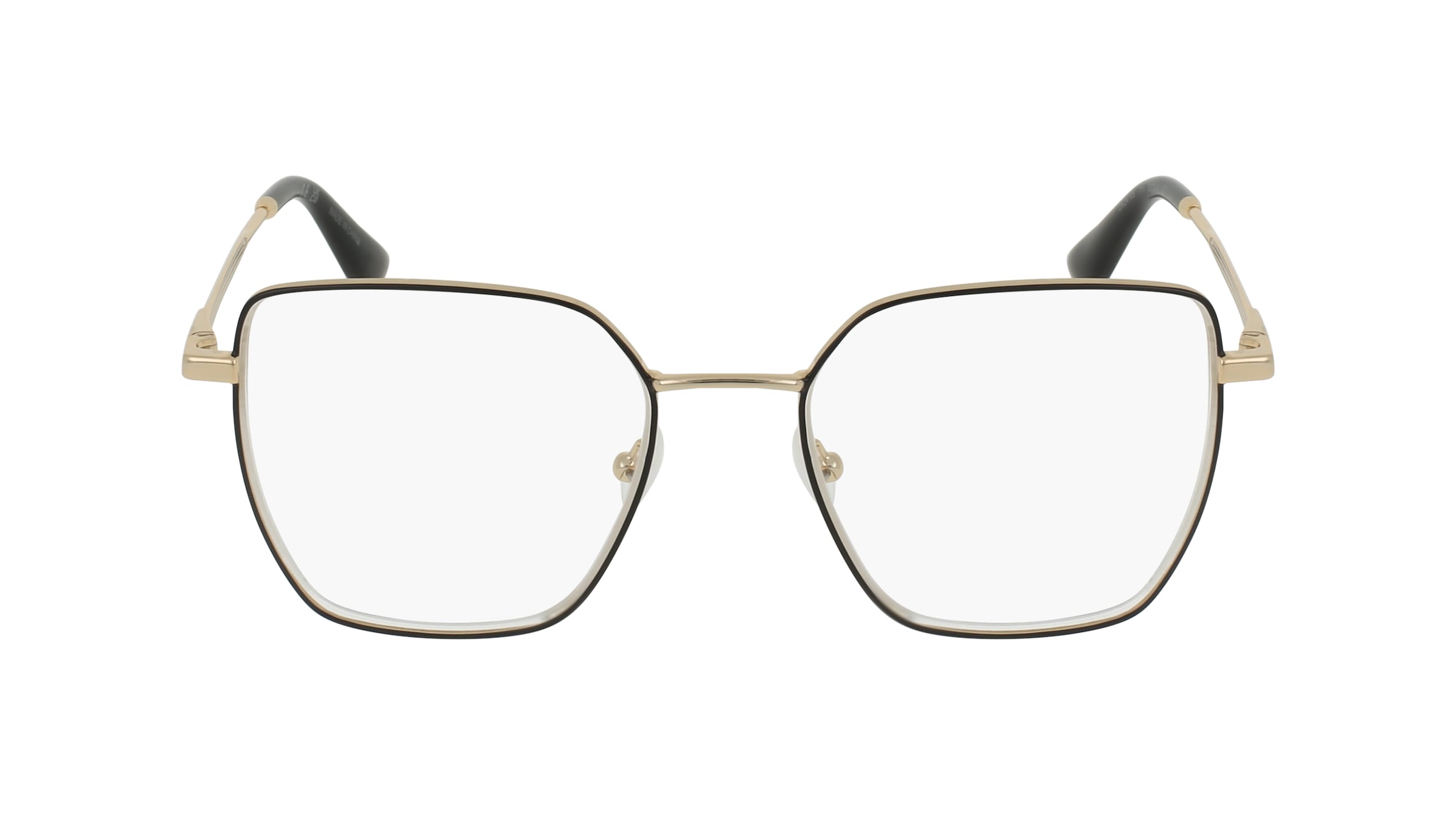 Calvin Klein CK24105 Damen-Brille inkl. Gläser Vollrand Eckig Metall-Gestell 53mm/18mm/140mm, gold