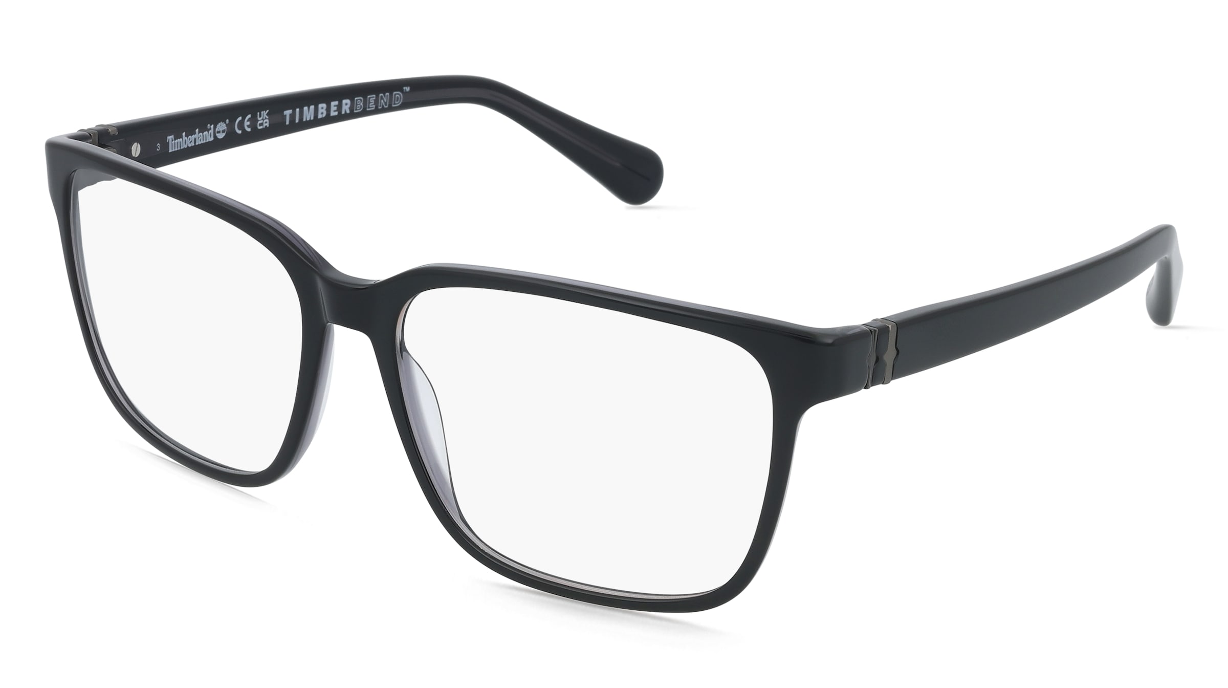 Timberland TB50034 Unisex-Brille inkl. Gläser Vollrand Quadratisch Acetat-Gestell 62/17/150, Schwarz