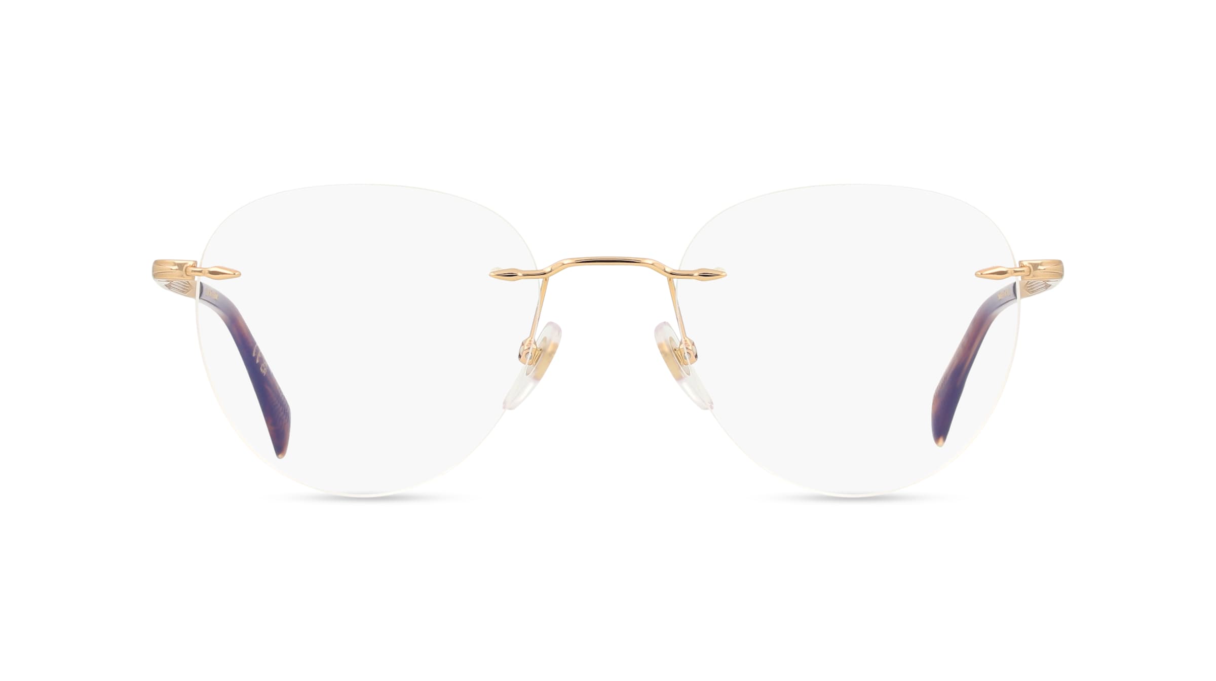 David Beckham DB 1166 Herren-Brille inkl. Gläser Randlos Panto Metall-Gestell 46mm/19mm/145mm, gold