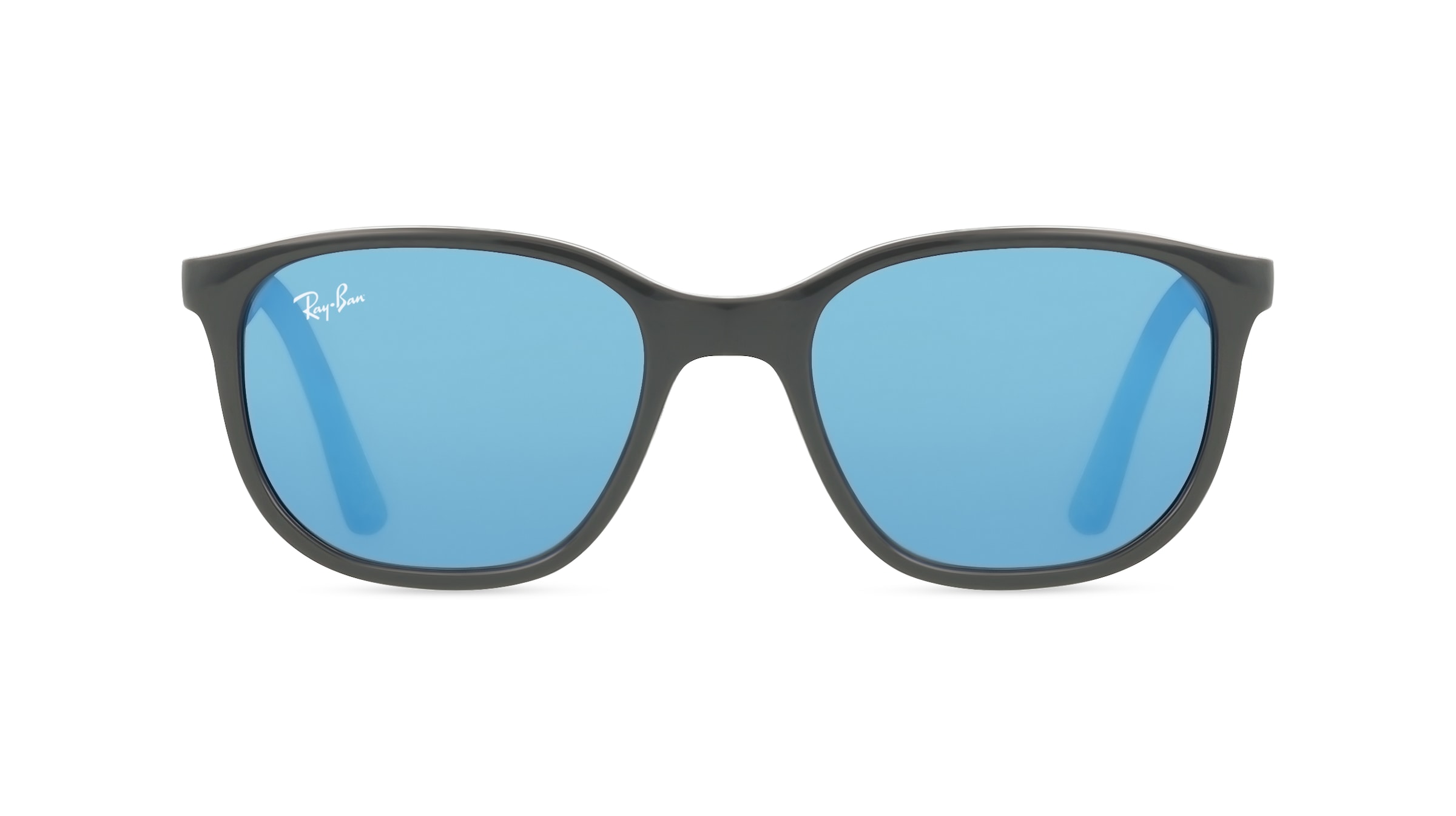 Ray-Ban Junior RJ9078S Unisex-Sonnenbrille Vollrand Eckig Kunststoff-Gestell, blau