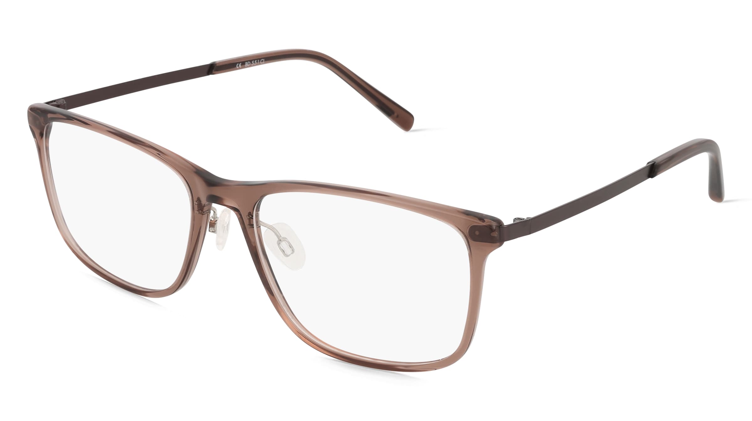 Fielmann BD 551 CL Herren-Brille inkl. Gläser Vollrand Quadratisch Acetat-Gestell 60/19/155, Braun