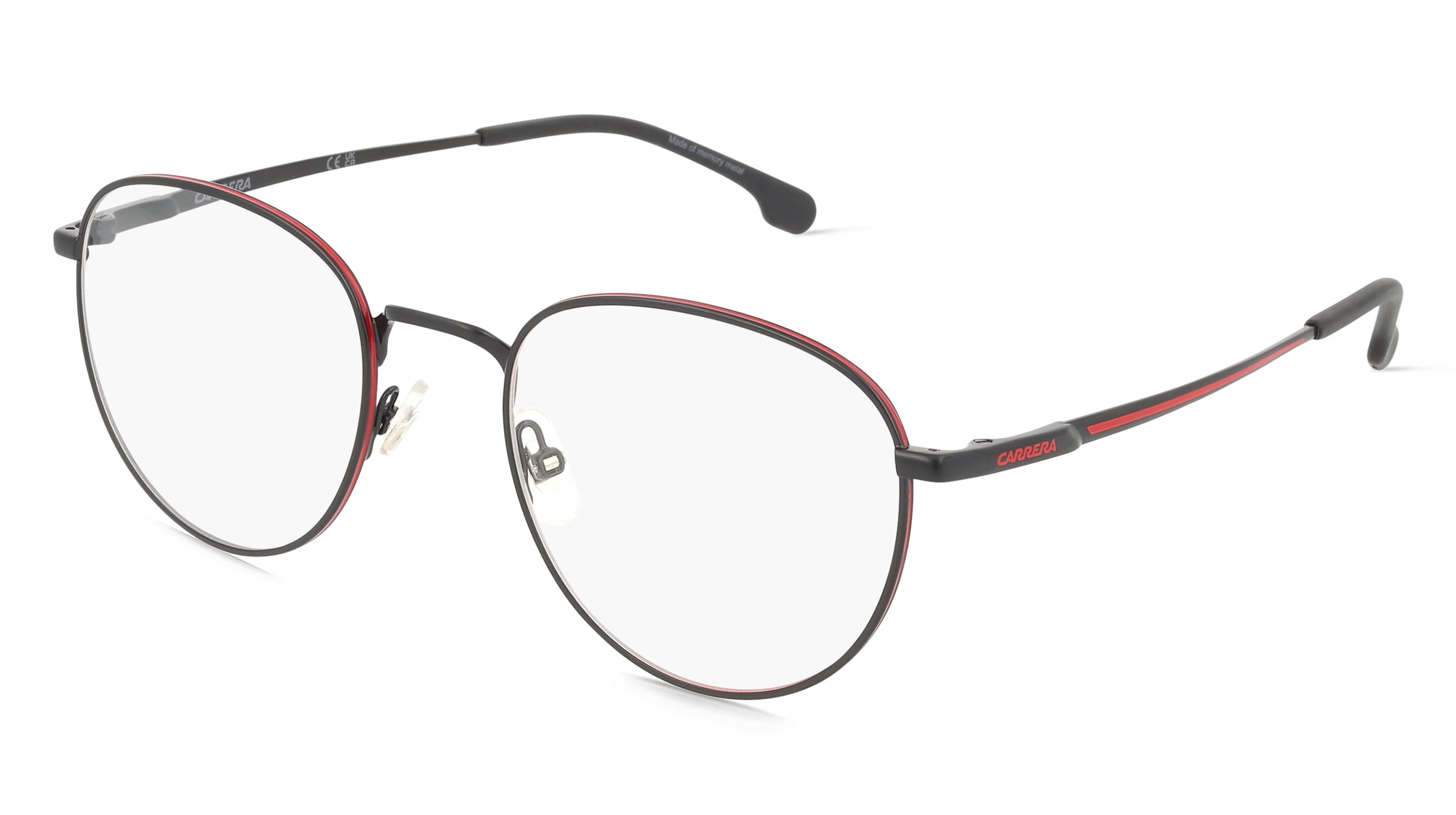 Carrera 8908 Herren-Brille inkl. Gläser Vollrand Panto Metall-Gestell 50/20/140, Schwarz