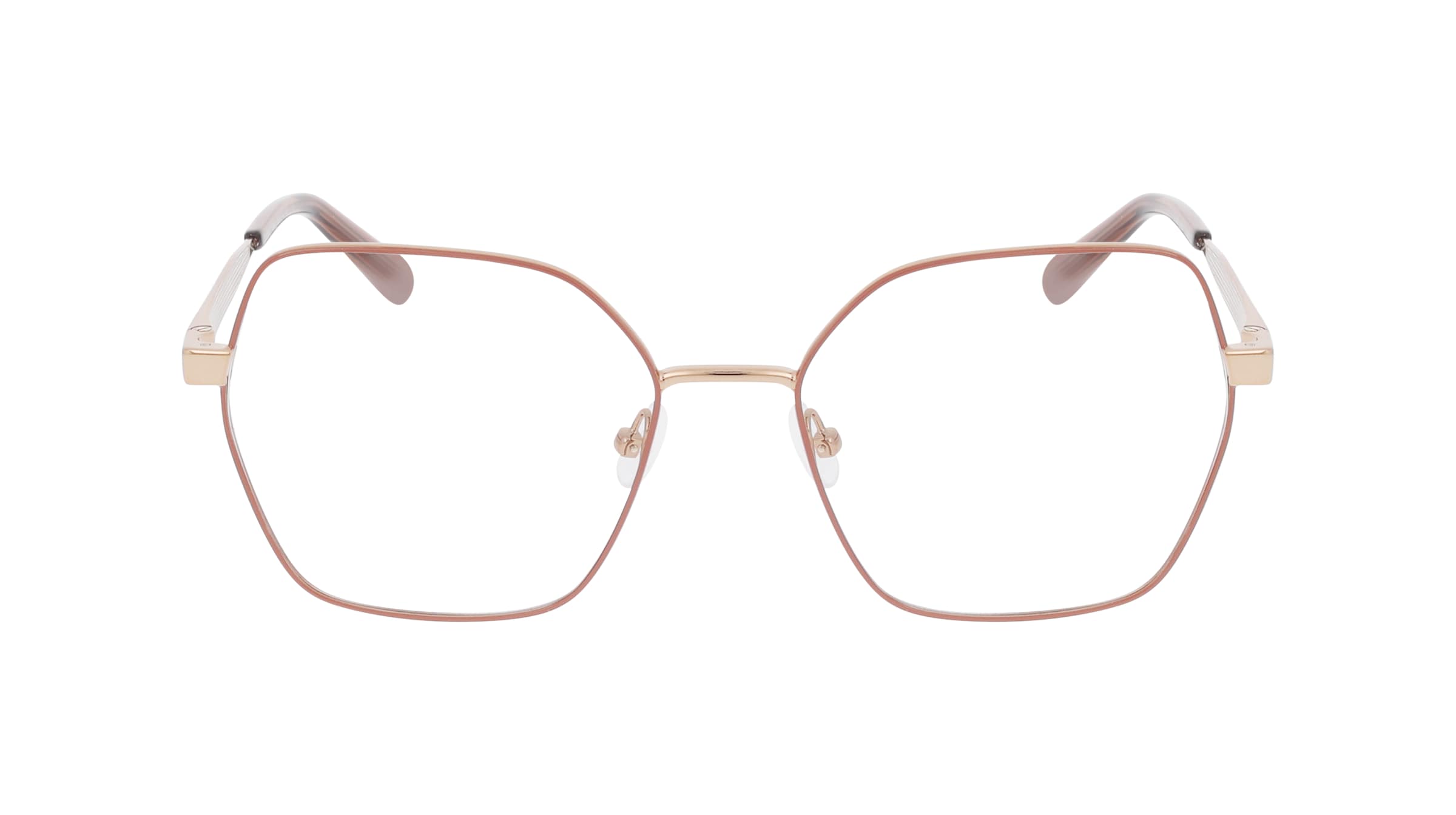 Calvin Klein CK24112 Damen-Brille inkl. Gläser Vollrand Eckig Metall-Gestell 55mm/17mm/140mm, braun