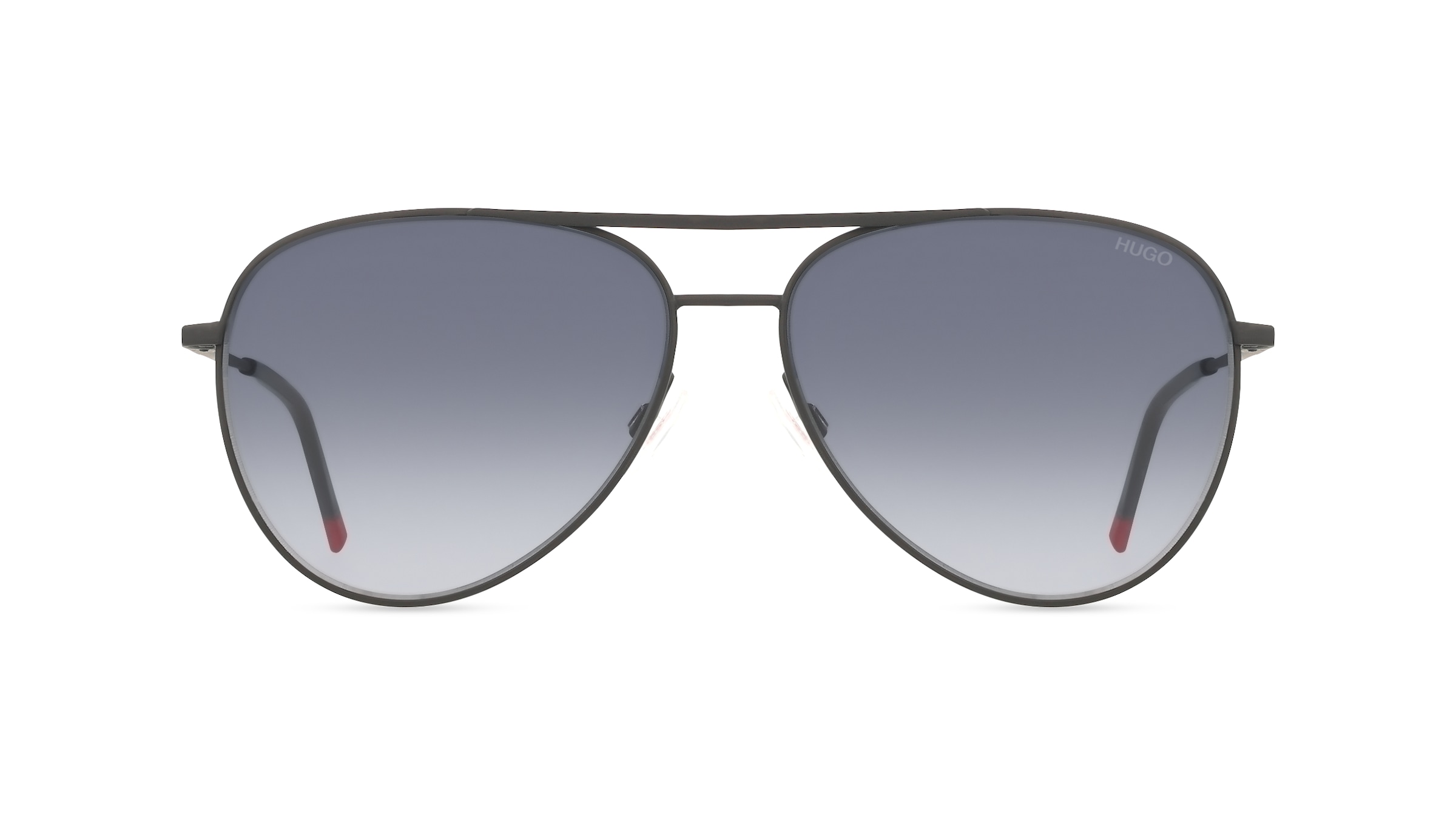 Hugo 207436 Herren-Sonnenbrille Vollrand Pilot Metall-Gestell, schwarz