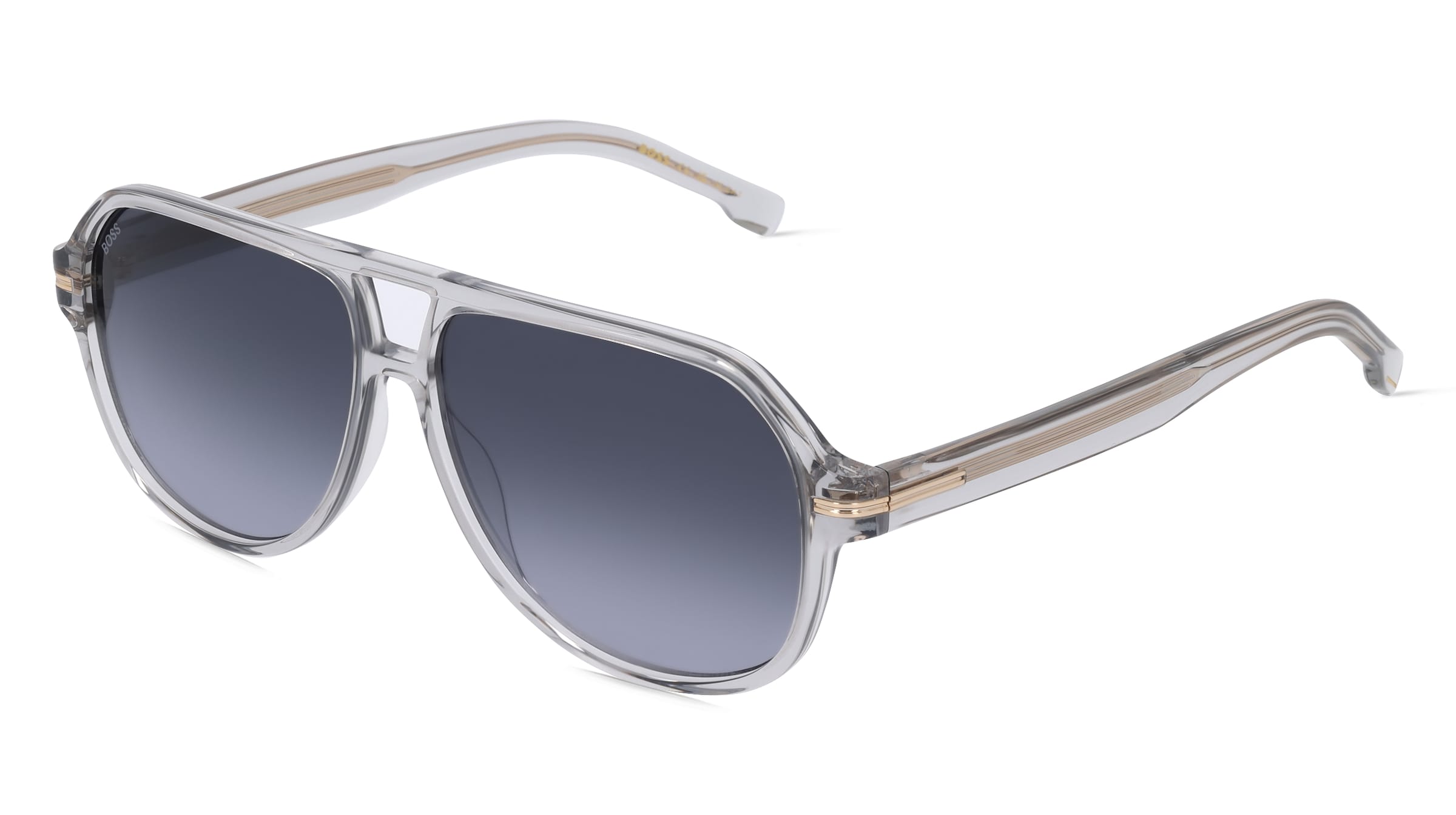 Boss 1507/S Herren-Sonnenbrille Vollrand Browline Acetat-Gestell, Transparent