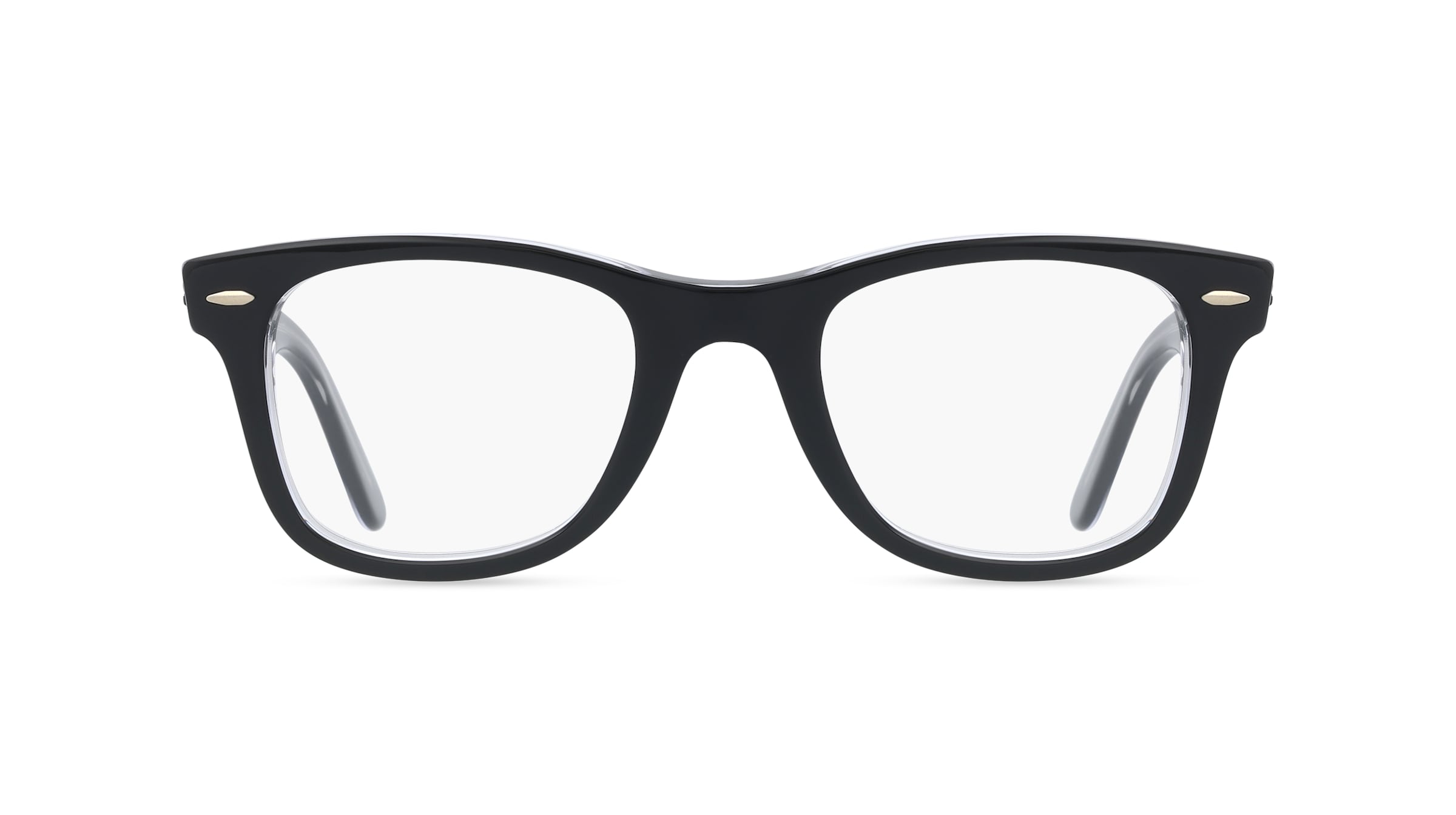 Ray-Ban 0RX4340V WAYFARER EASE Unisex-Brille inkl. Gläser Vollrand Quadratisch Kunststoff-Gestell 50/22/150, Schwarz