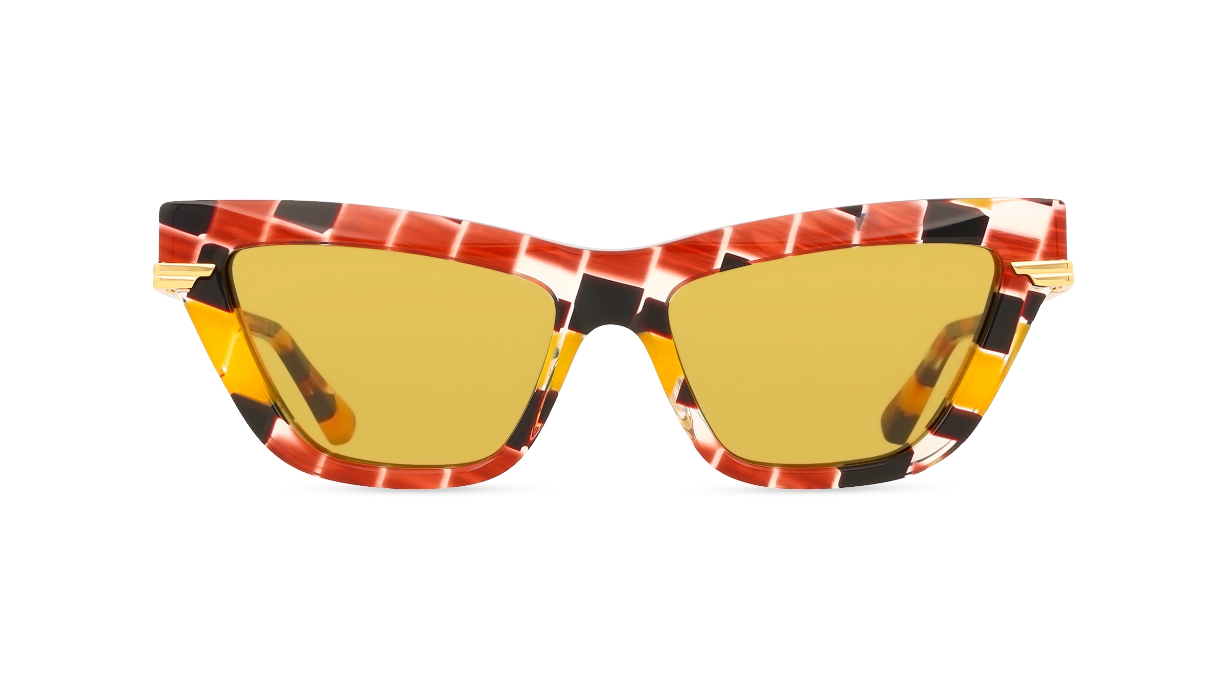 Bottega Veneta BV1241S Damen-Sonnenbrille Vollrand Cateye Acetat-Gestell, mehrfarbig