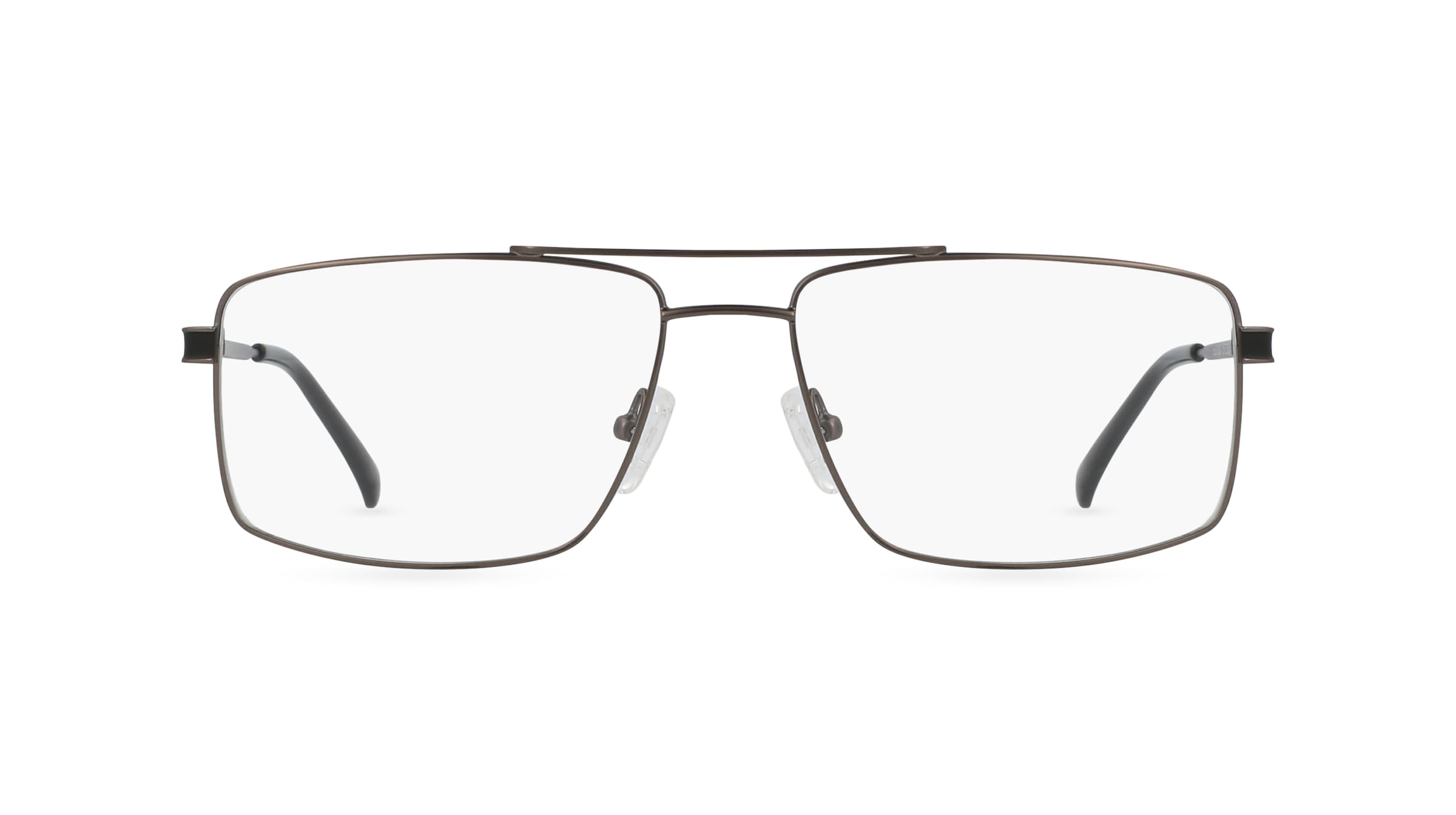 Fielmann CY 023 FLEX CL Herren-Brille inkl. Gläser Vollrand Eckig Metall-Gestell 57mm/16mm/140mm, grau