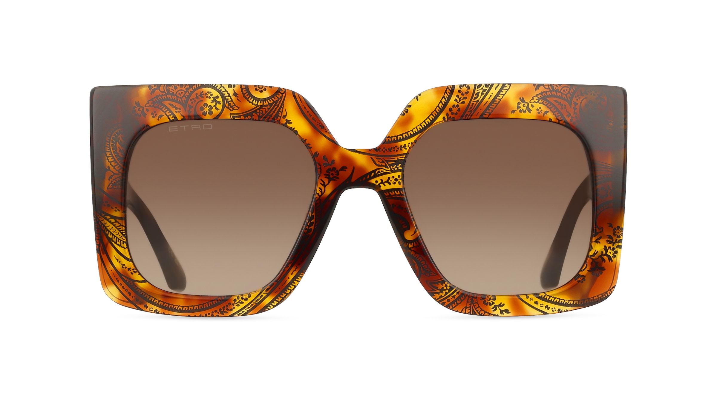 Etro 0075/S Damen-Sonnenbrille Vollrand Eckig Acetat-Gestell, braun