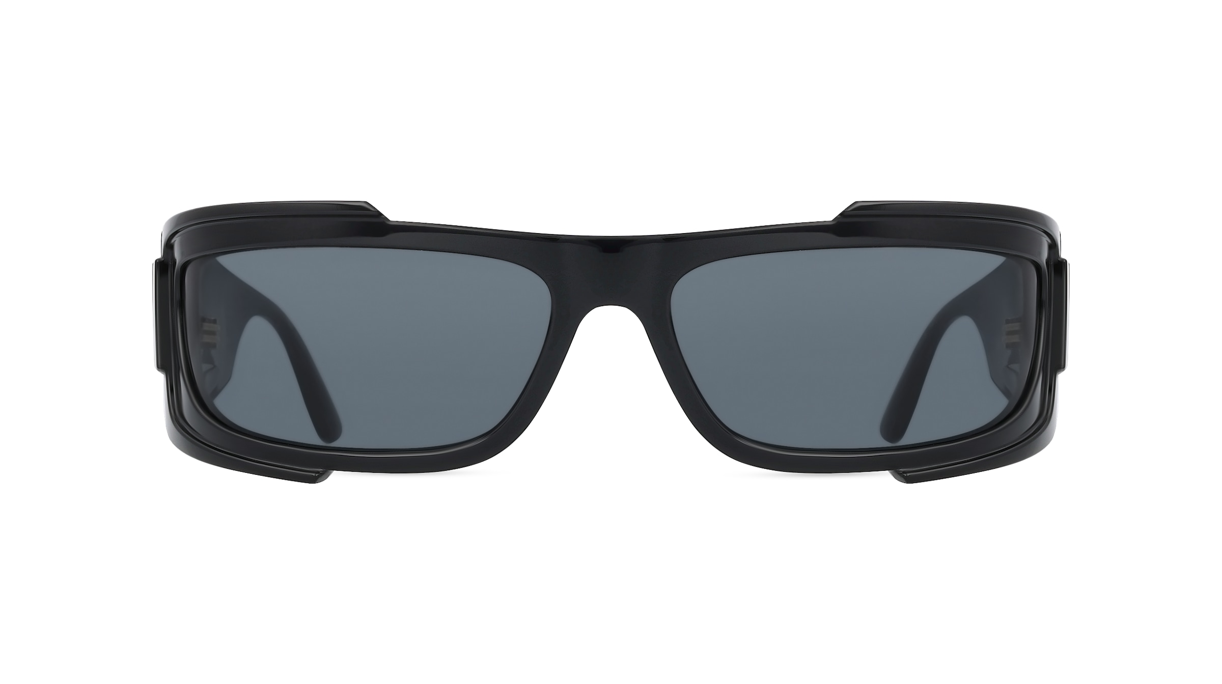 Versace VE4446 Herren-Sonnenbrille Vollrand Schmal Kunststoff-Gestell, Schwarz