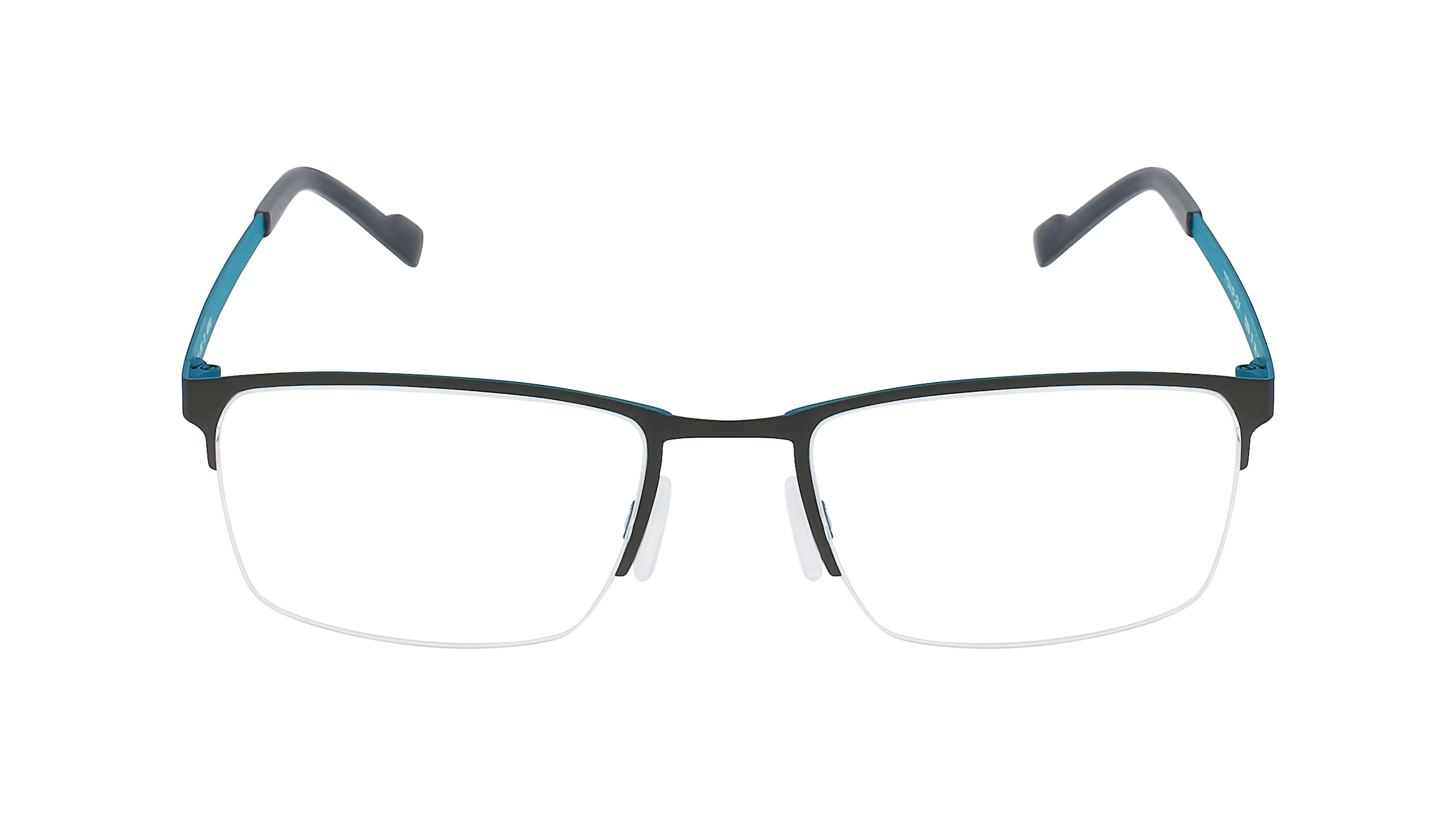 Titanflex 820834 Herren-Brille inkl. Gläser Halbrand Quadratisch Titan-Gestell 52/19/140, Grau