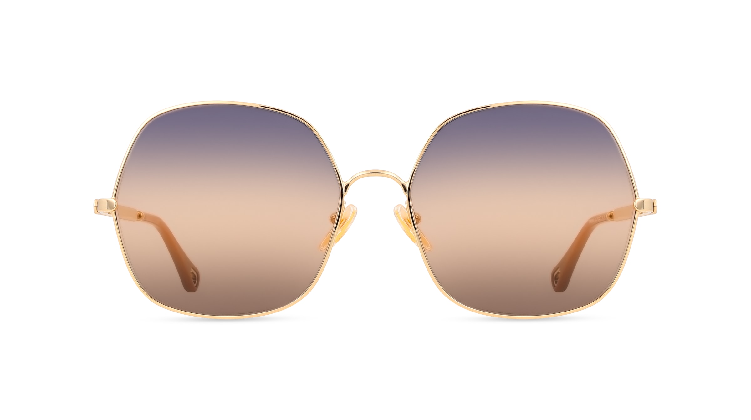 Chloé CH0282S Unisex-Sonnenbrille Vollrand Quadratisch Metall-Gestell, gold