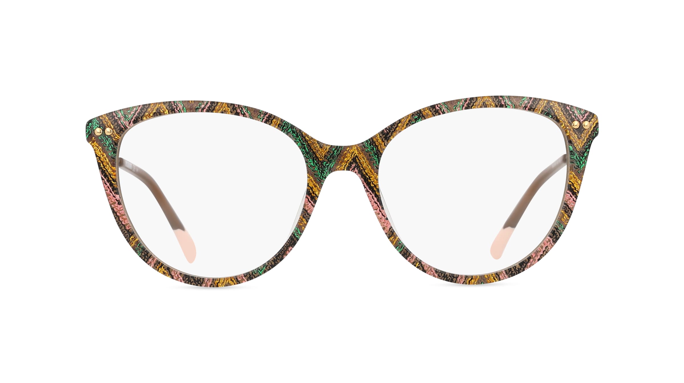 Missoni 0109 Damen-Brille inkl. Gläser Vollrand Cateye Acetat-Gestell 54mm/18mm/140mm, mehrfarbig