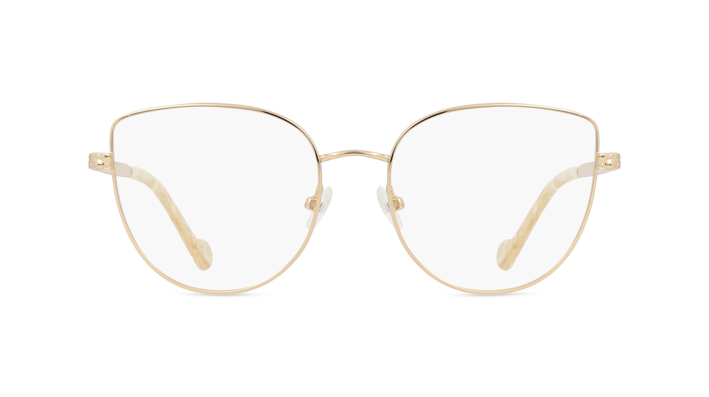 Liu Jo LJ2166 Damen-Brille inkl. Gläser Vollrand Butterfly Metall-Gestell 52mm/19mm/140mm, gold