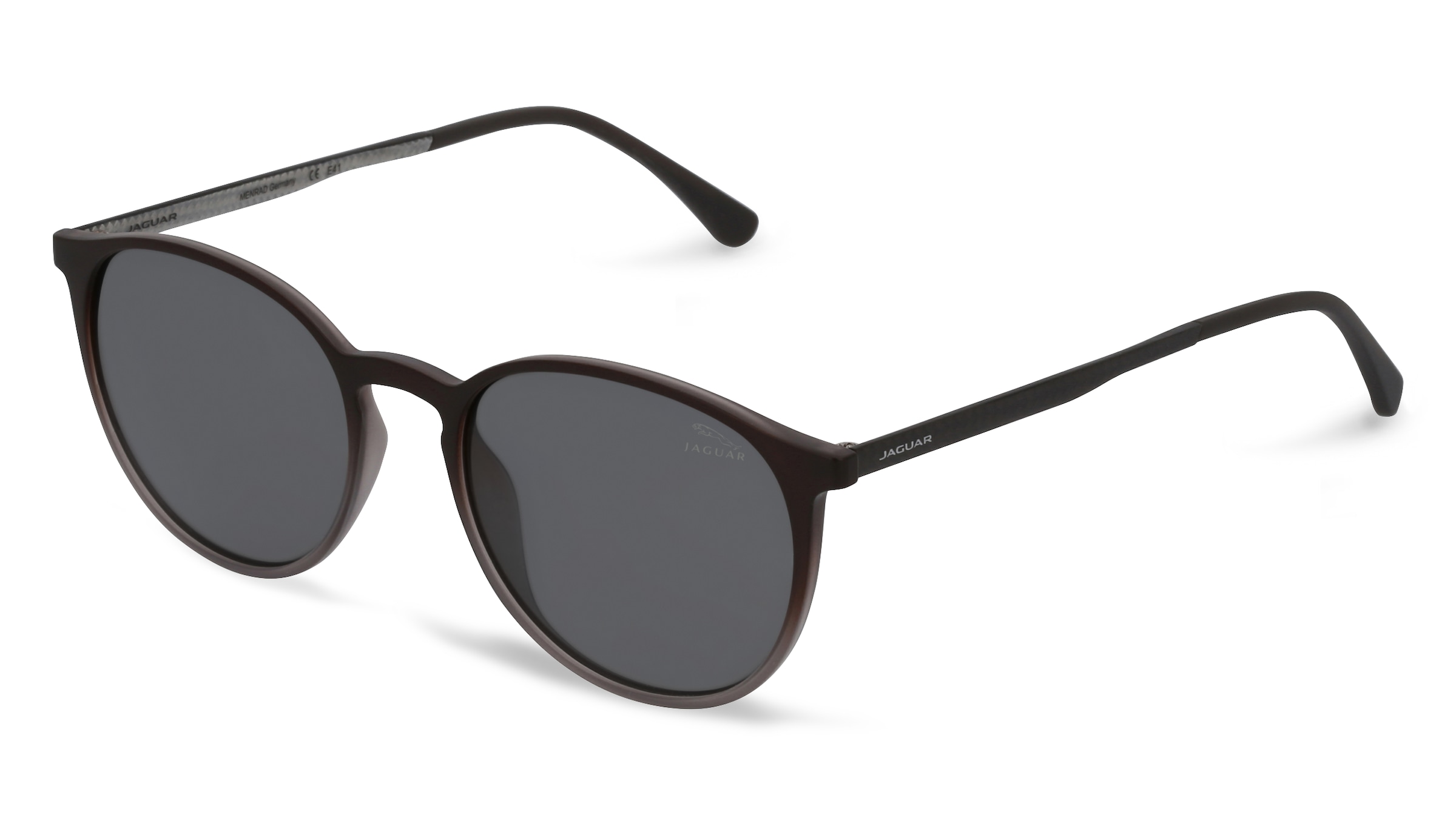 Jaguar J 7613 Herren-Sonnenbrille Vollrand Panto Kunststoff-Gestell, Schwarz