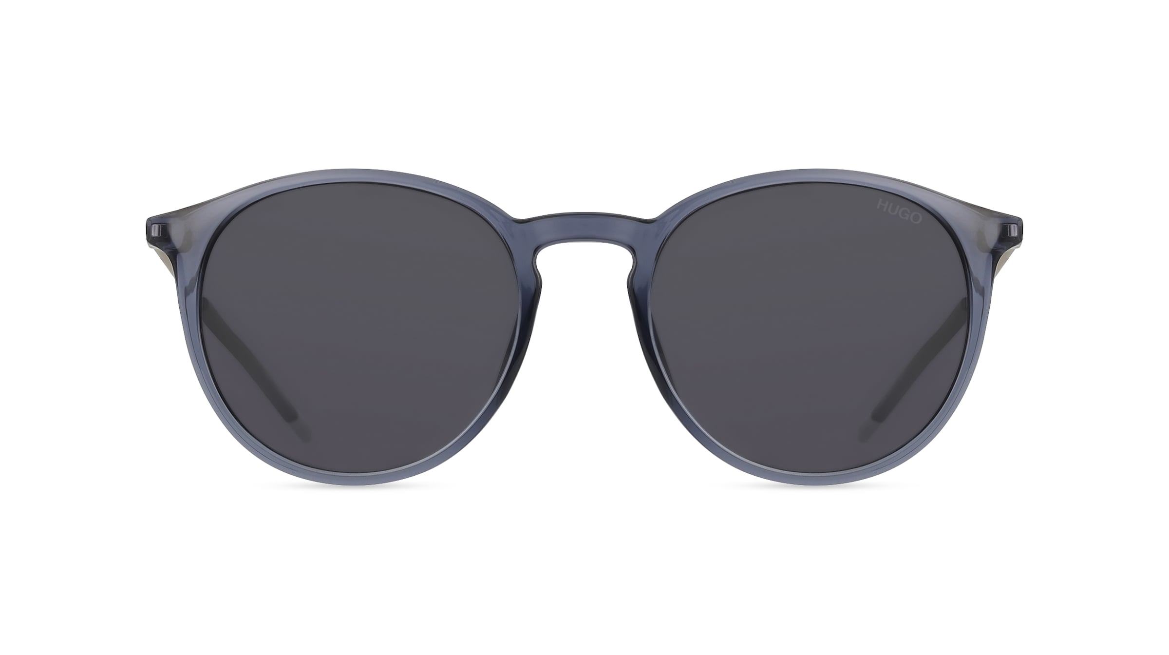 Hugo HG 1286/S Herren-Sonnenbrille Vollrand Rund Kunststoff-Gestell, blau