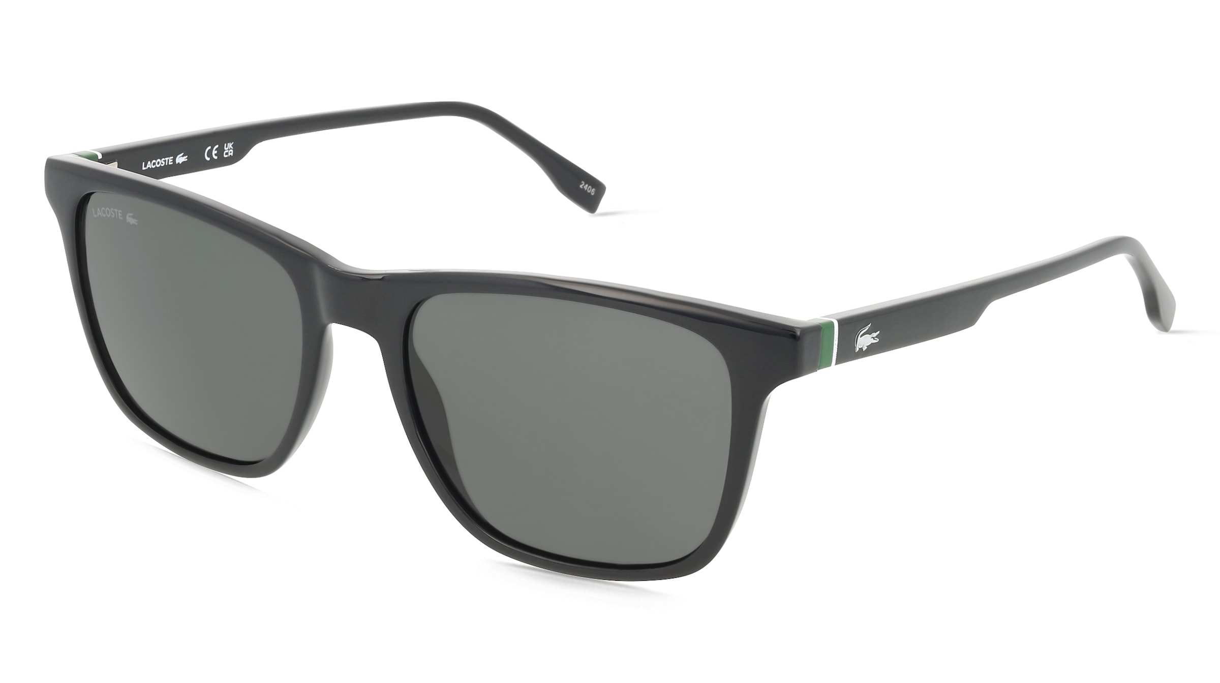 Lacoste L6041S Unisex-Sonnenbrille Vollrand Quadratisch Kunststoff-Gestell, Schwarz