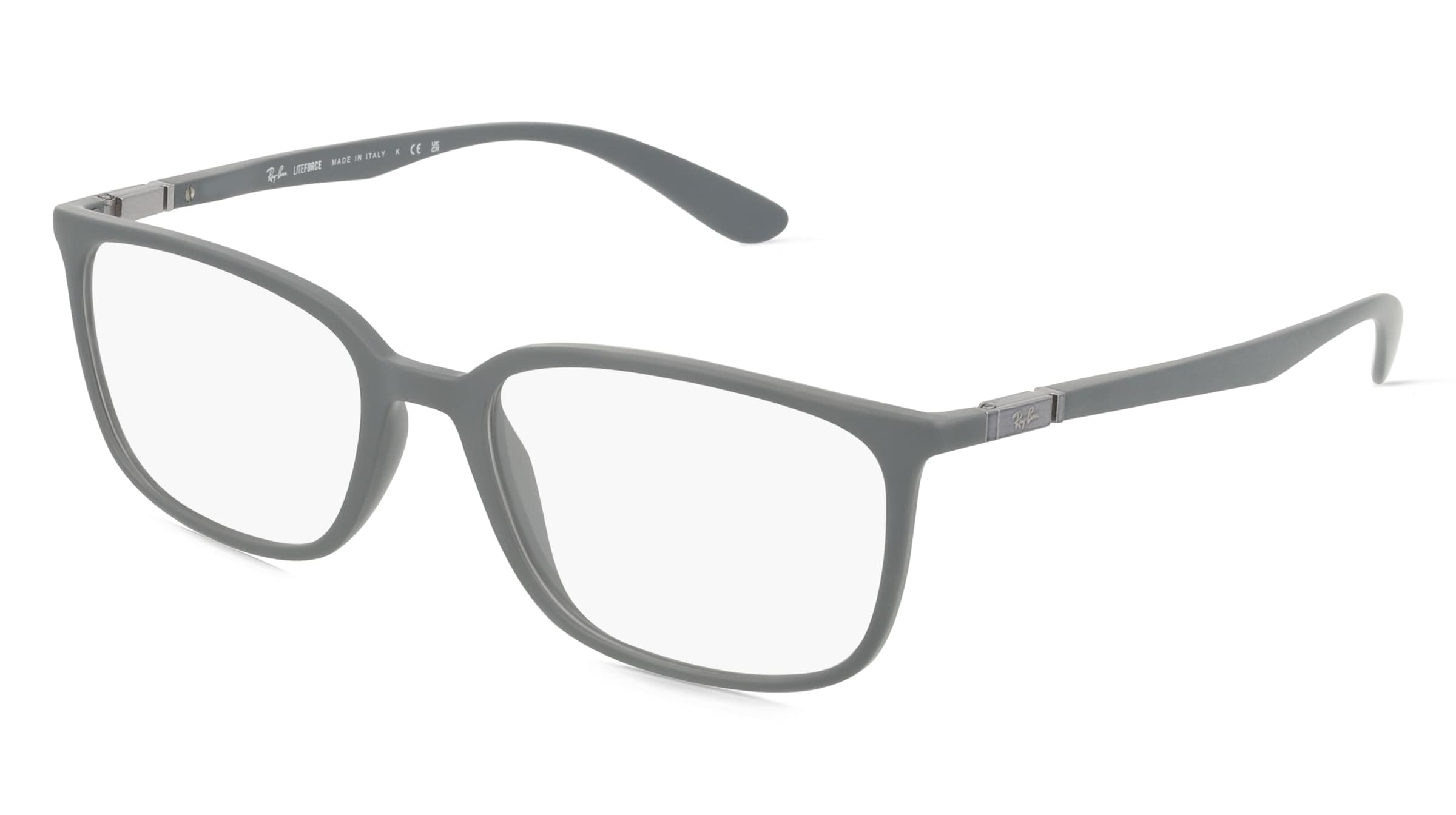 Ray-Ban RX7208 Unisex-Brille inkl. Gläser Vollrand Quadratisch Acetat-Gestell 54/18/145, Grau