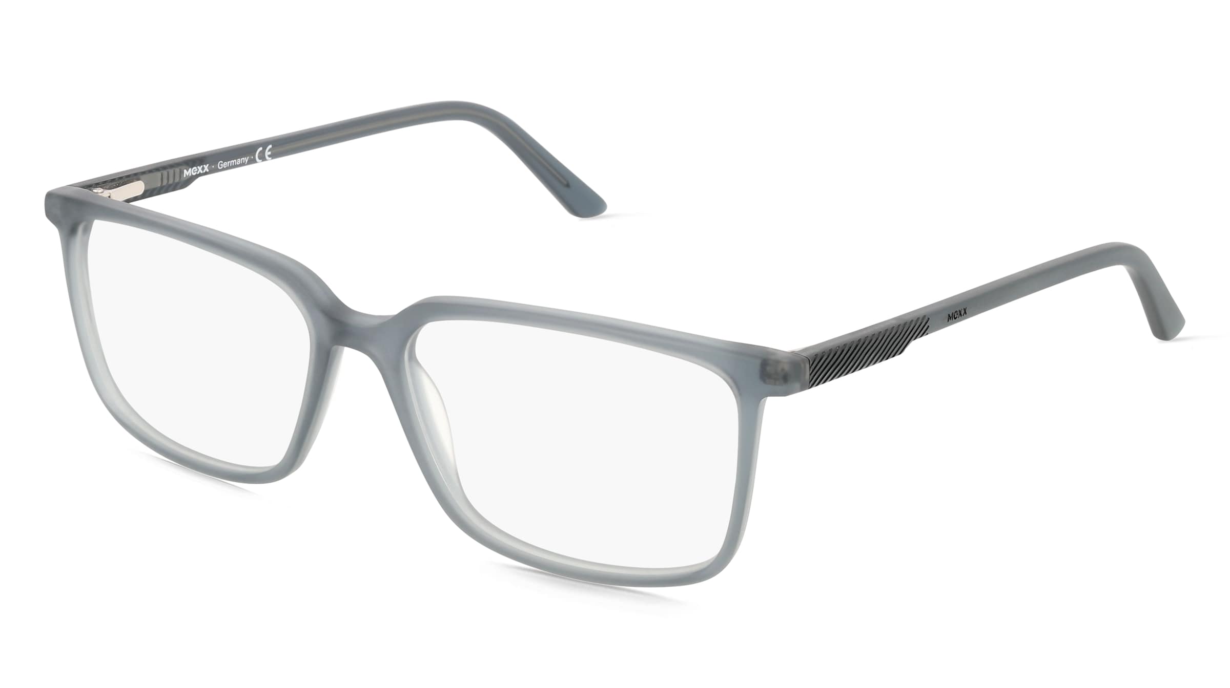 Mexx Eyes 2562 Unisex-Brille inkl. Gläser Vollrand Quadratisch Acetat-Gestell 55/16/145, Grau