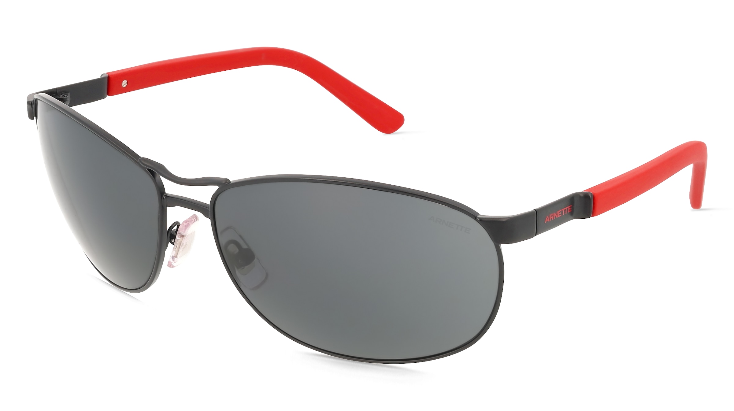 Arnette 0AN3090 BELGRANO Herren-Sonnenbrille Vollrand Oval Metall-Gestell, Schwarz