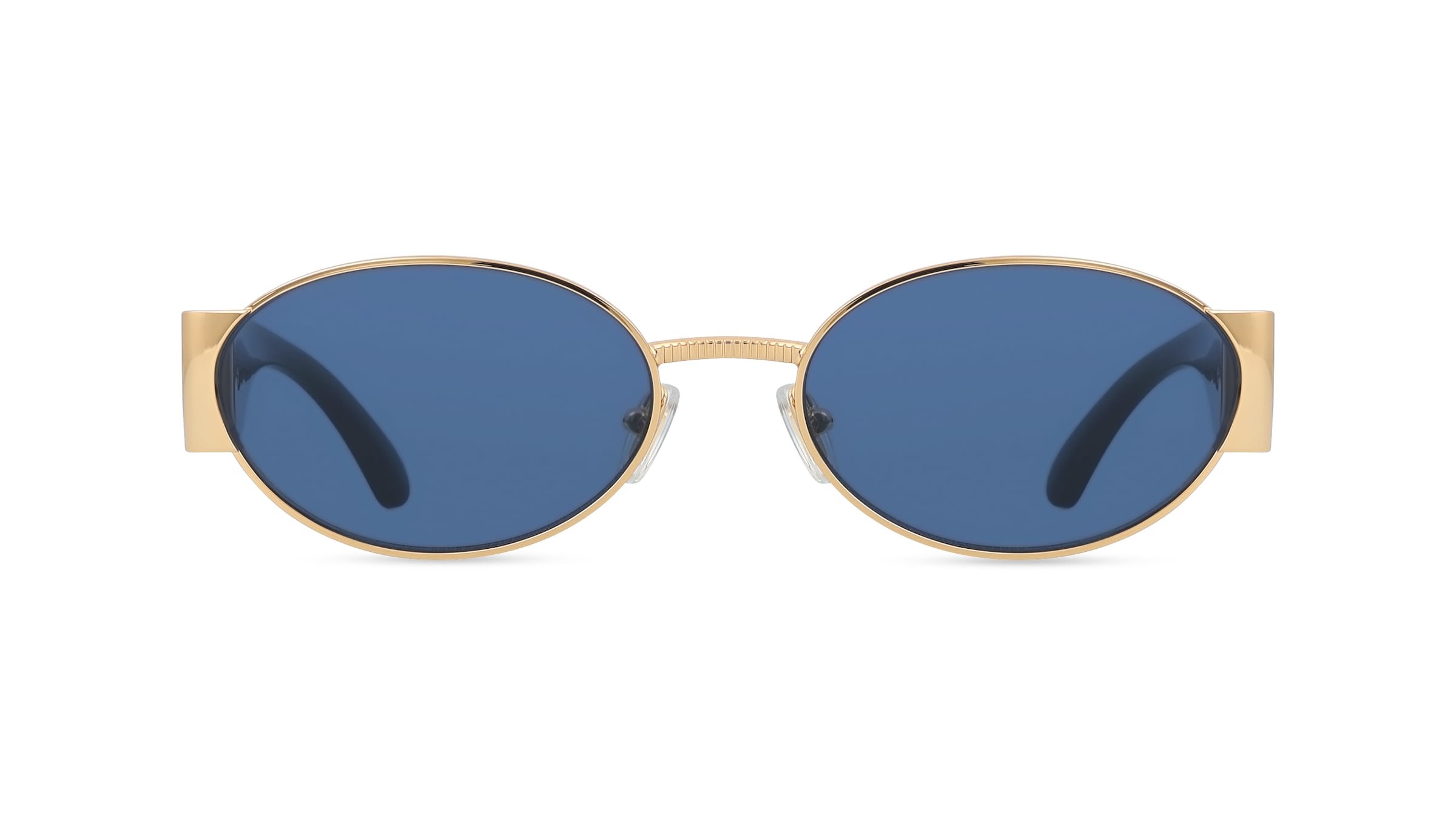 Versace VE2299 Herren-Sonnenbrille Vollrand Oval Metall-Gestell, Gold