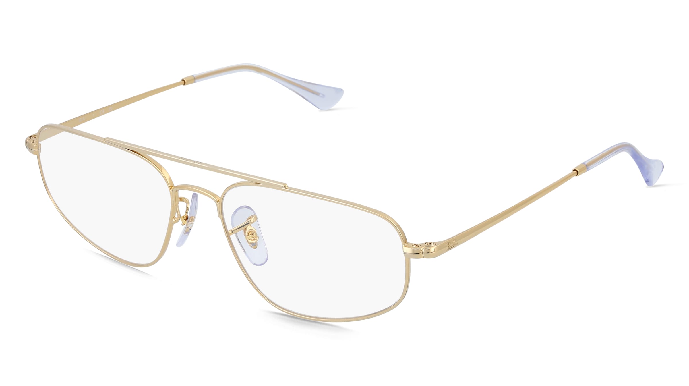 Ray-Ban RX6550 Unisex-Brille inkl. Gläser Vollrand Geometrisch Metall-Gestell 54/16/140, Gold