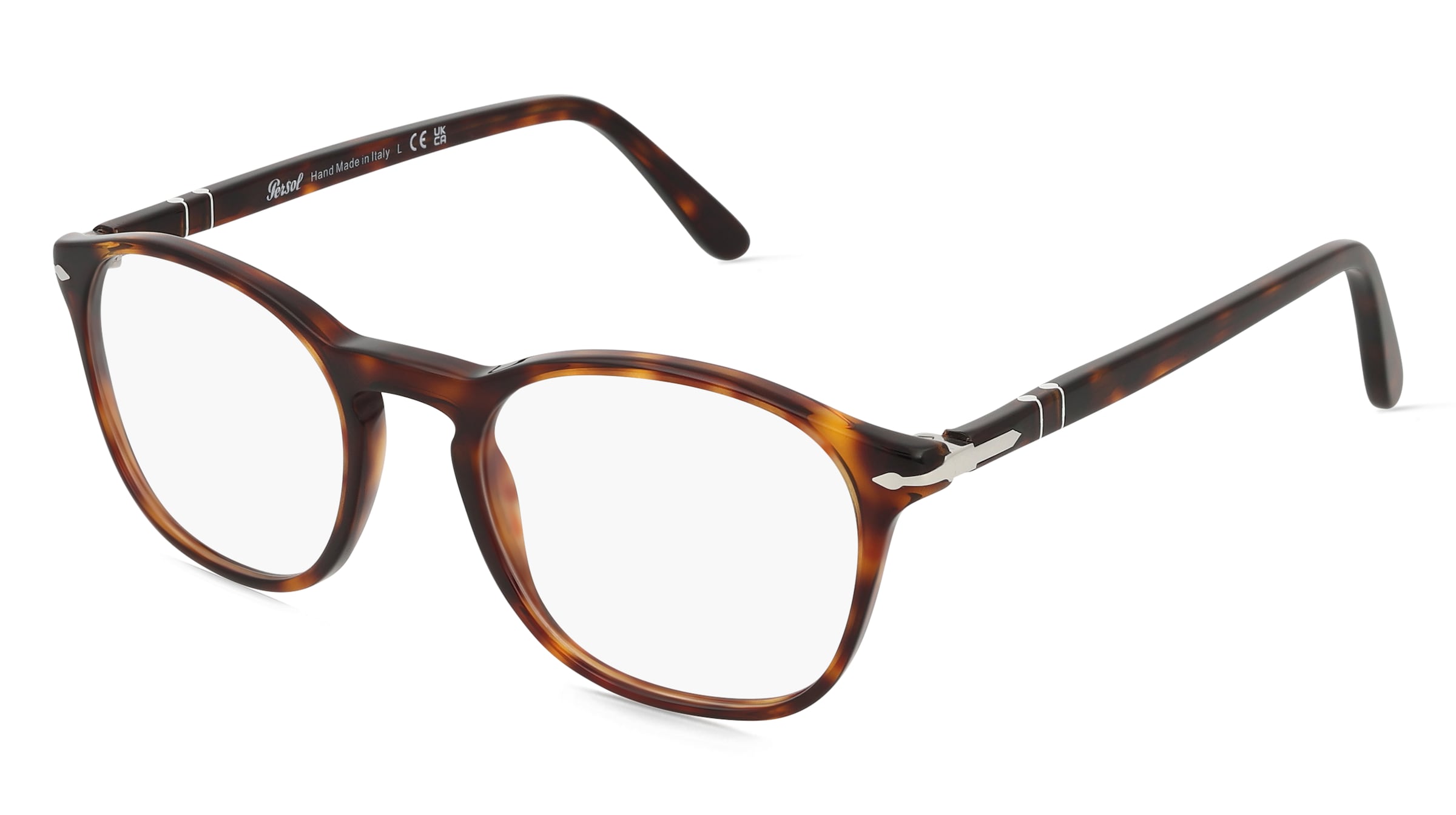 Persol 0PO3007V Herren-Brille inkl. Gläser Vollrand Quadratisch Acetat-Gestell 50/19/145, Havanna
